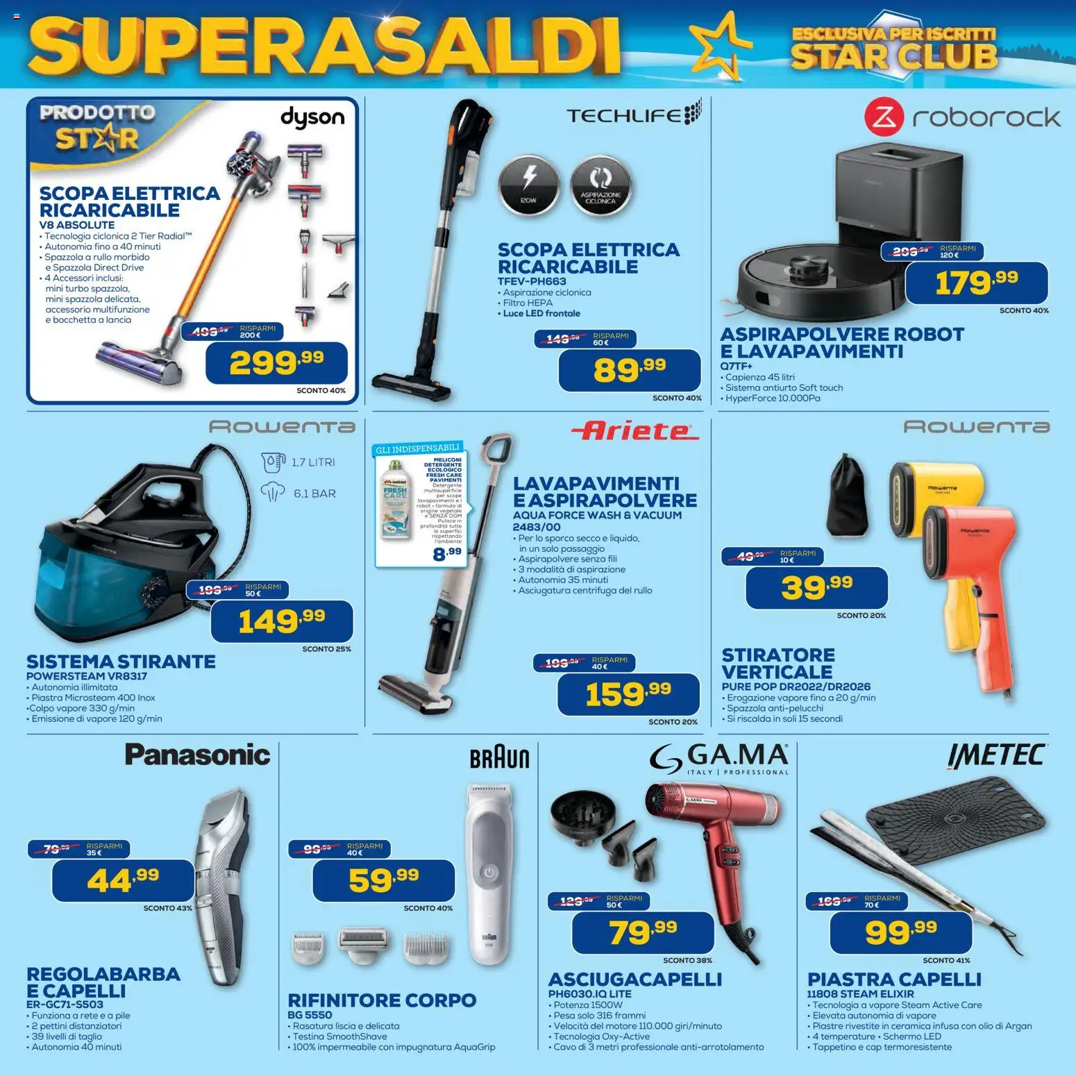 Volantino Euronics del 02.01.2026 | Pagina: 10 | Prodotti: Rullo, Detergente, Olio, Cavo