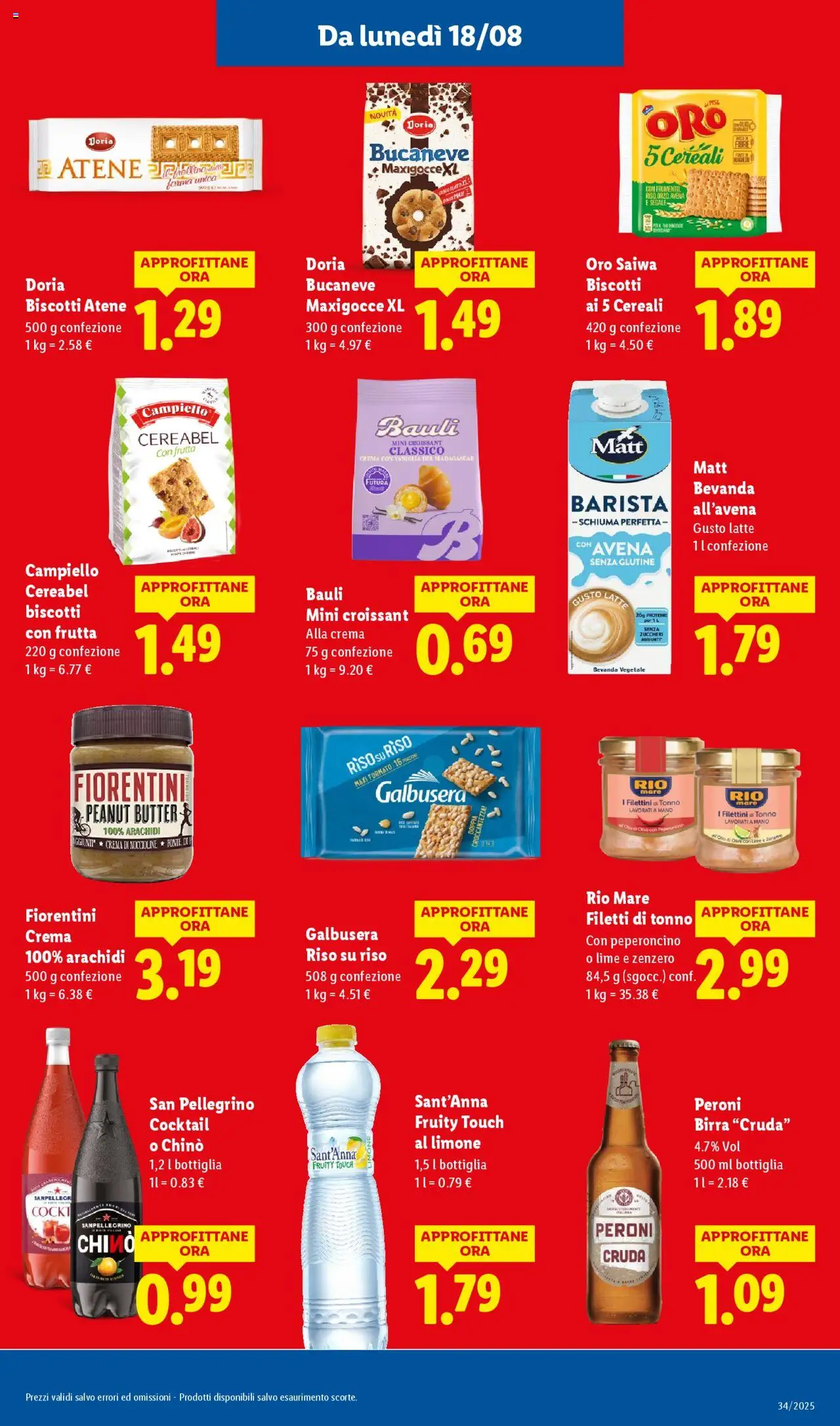 Volantino Lidl del 18.08.2025 | Pagina: 19 | Prodotti: Cereali, Latte, Croissant, Arachidi