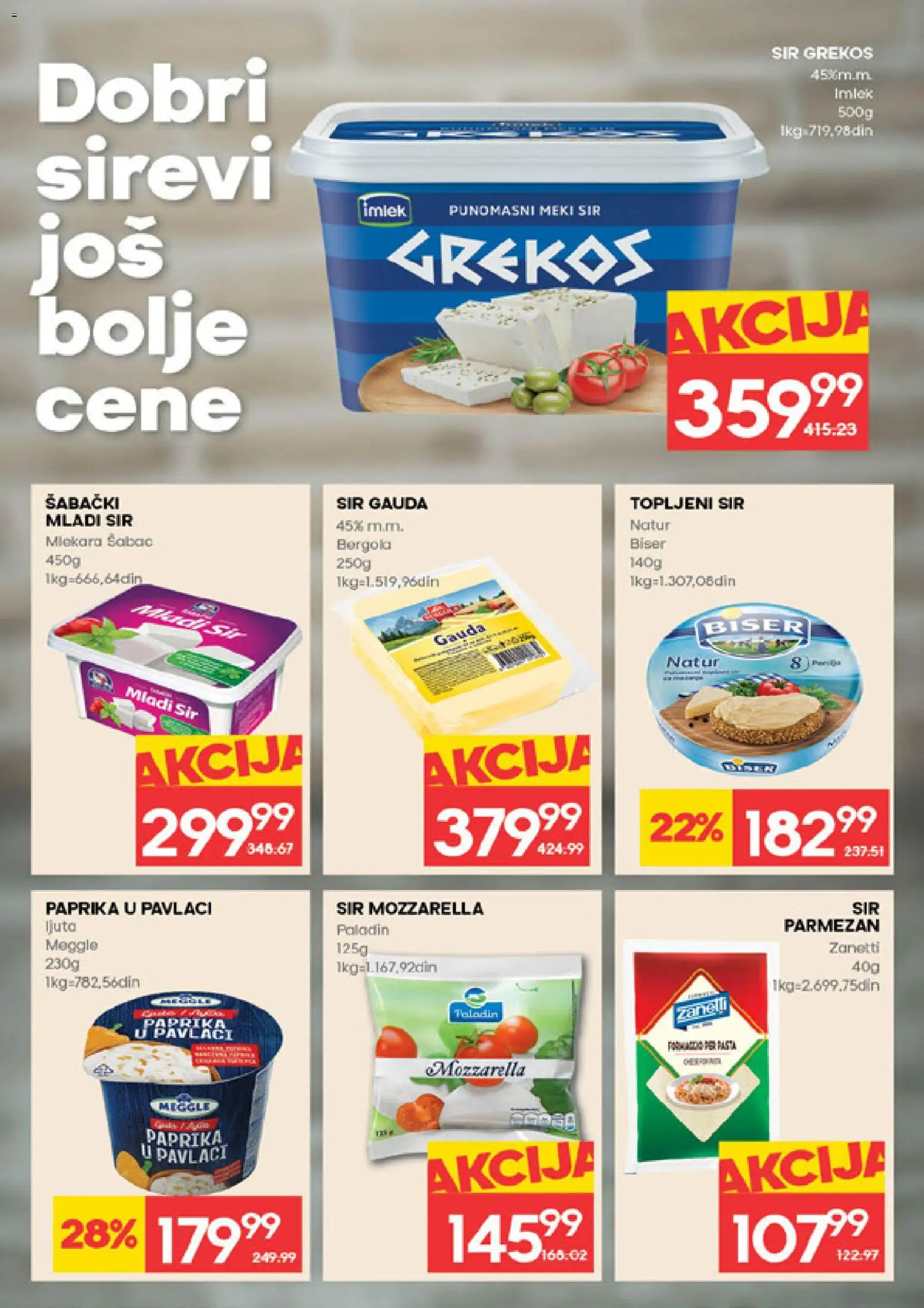 Idea katalog - važi od 19.02.2026 | Strana: 9 | Proizvode: Paprika, Mozzarella, Parmezan, Topljeni sir