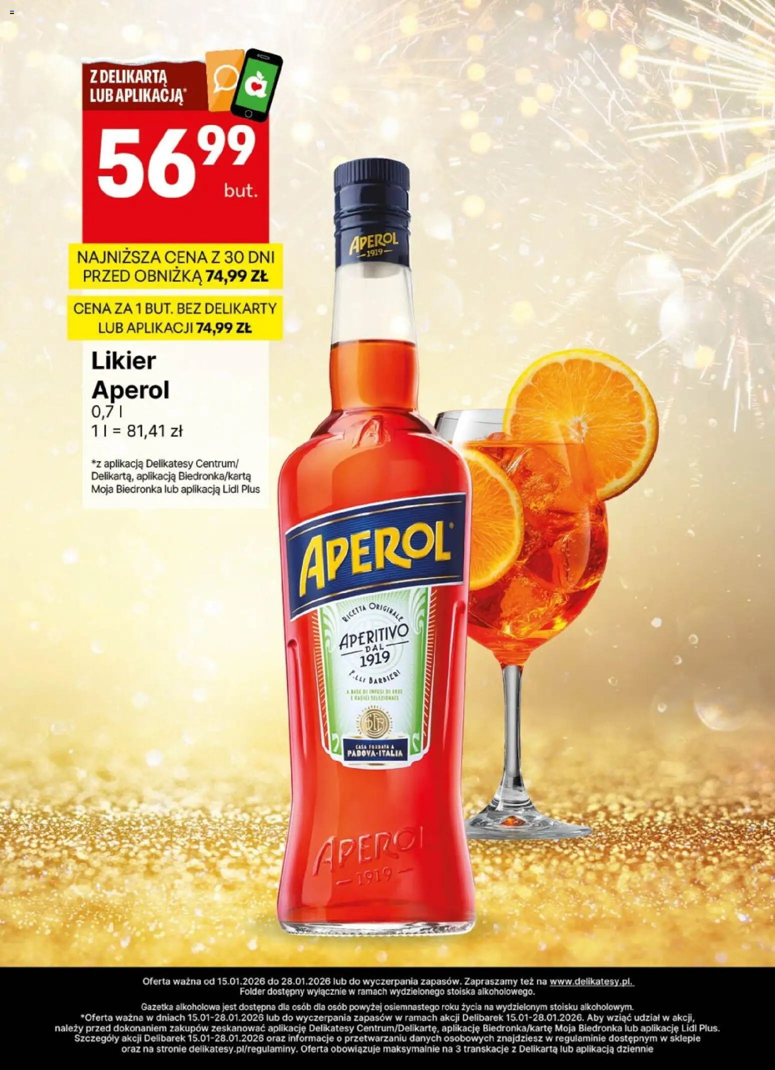 Delikatesy Centrum Gazetka - DeliBarek od 15.01.2026 | Strona: 7 | Produkty: Delikatesy, Aperol