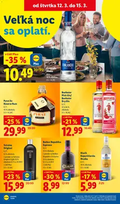 Lidl leták platný od 09.03.2026 | Strana: 70 | Produkty: Beefeater, Božkov, Gin, Rum