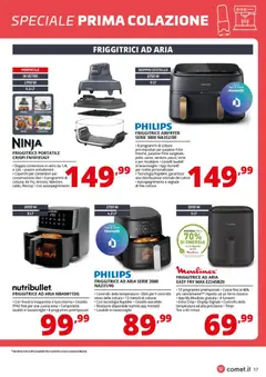 Anteprima del volantino Comet volantino Prima Colazione valido a partire dal 19.01.2026 | Pagina: 17 | Prodotti: Friggitrice ad aria, Patatine, Lavastoviglie, Forno