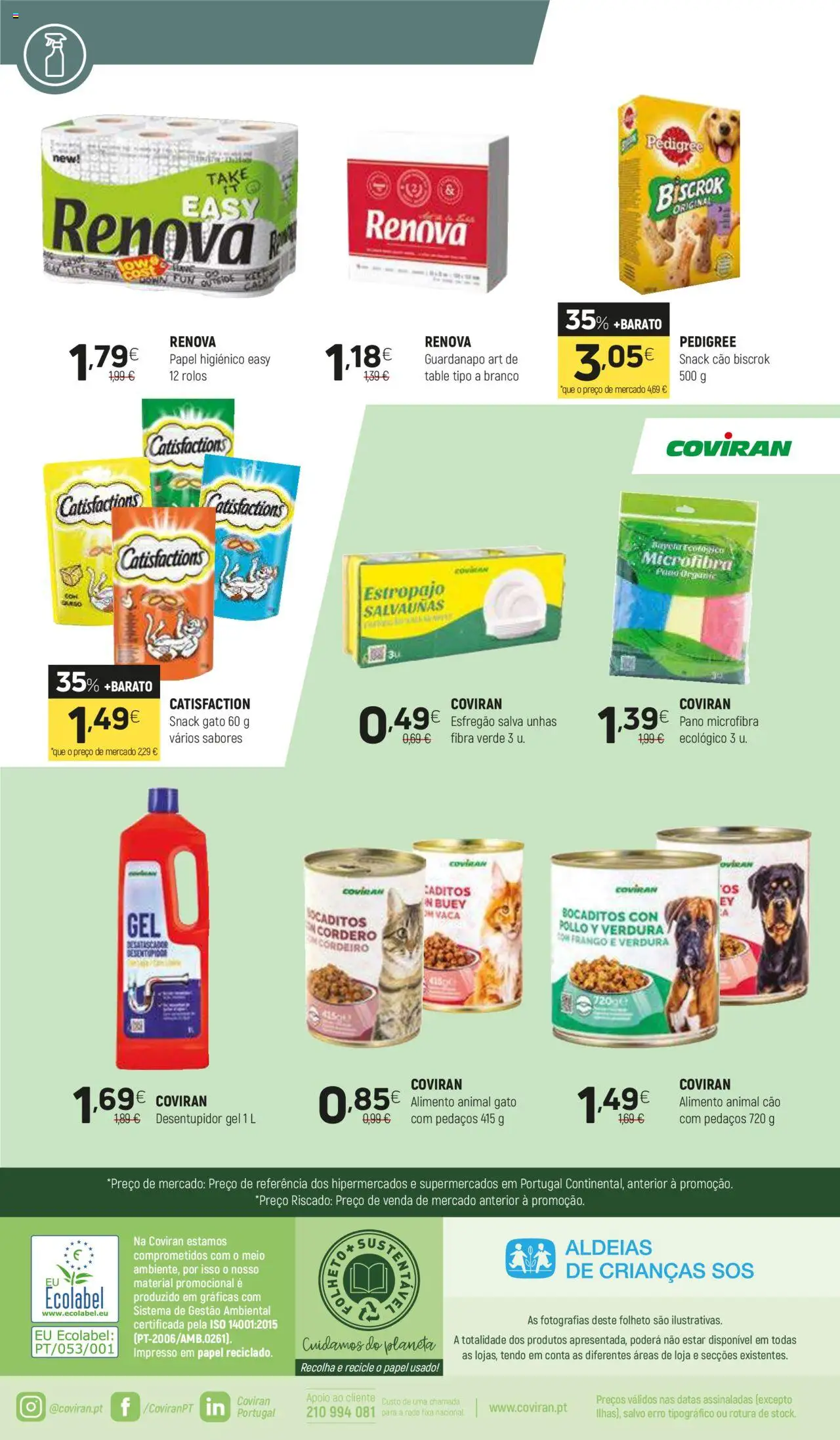 Coviran folheto │ válido de 21.10.2025 | Página: 20 | Produtos: Esfregão, Papel higiénico, Frango