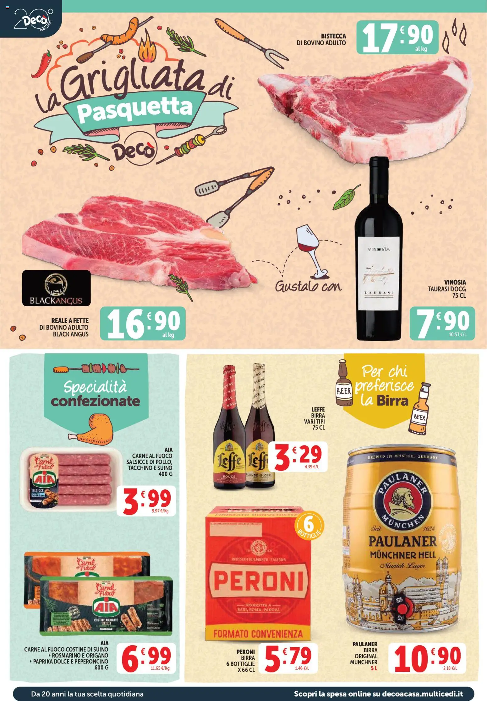 Volantino Decò del 27.03.2026 | Pagina: 10 | Prodotti: Bovino, Birra, Suino, Tacchino