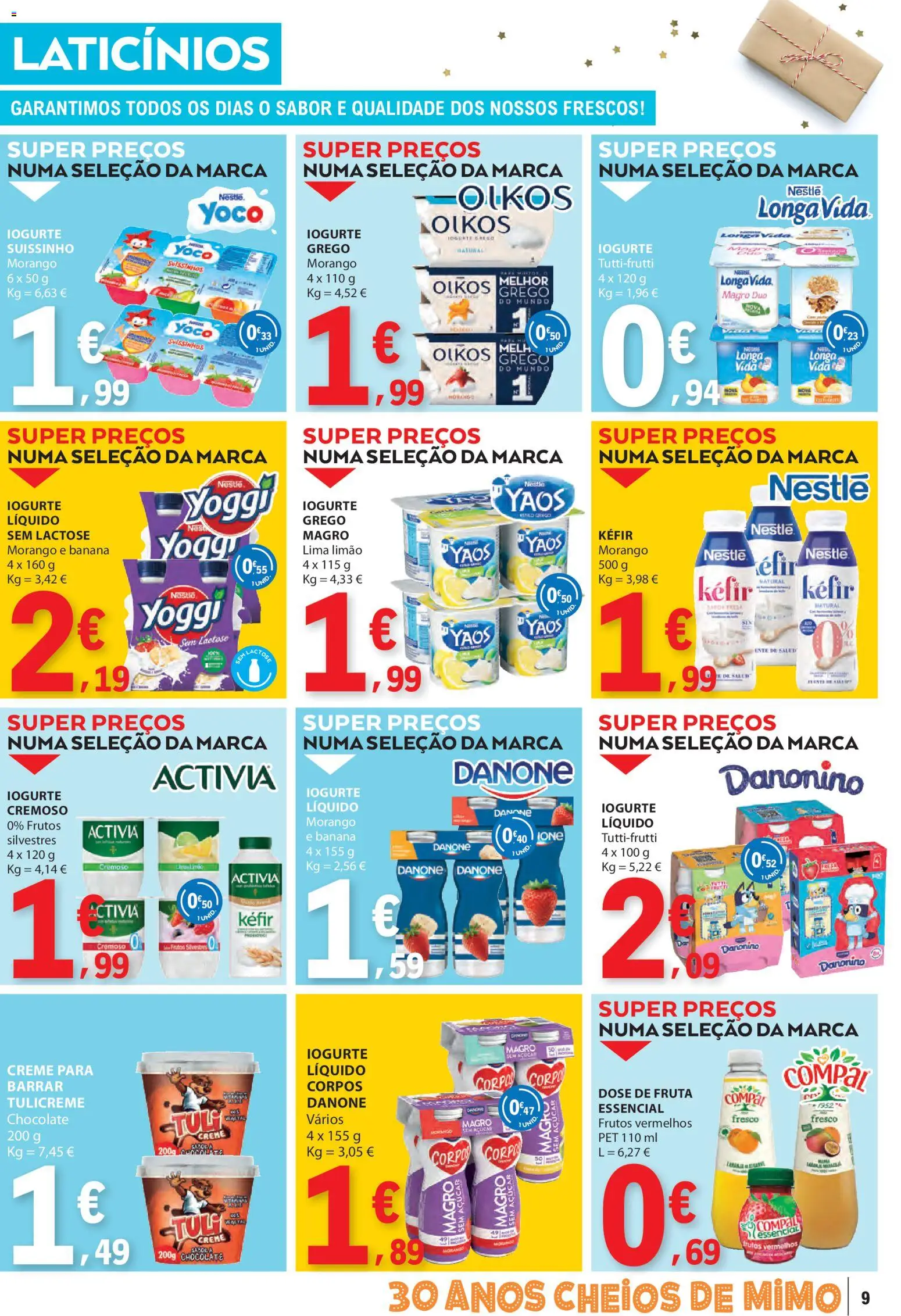 E.Leclerc folheto │ válido de 06.11.2025 | Página: 9 | Produtos: Banana, Chocolate, Açúcar, Creme