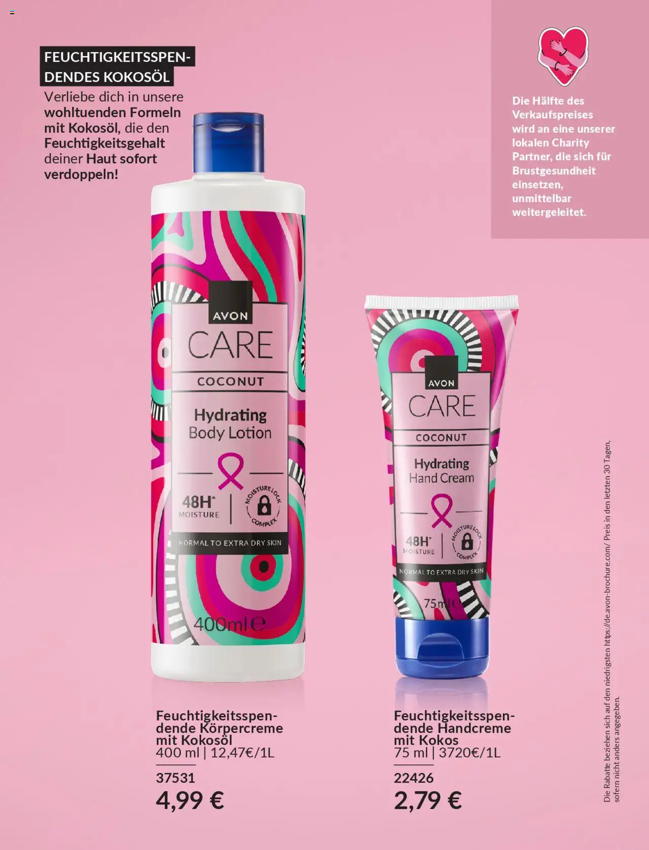 AVON Charity-Magazin – gültig ab 01.10.2025 | Seite: 5 | Produkte: Körpercreme, Handcreme, Body Lotion
