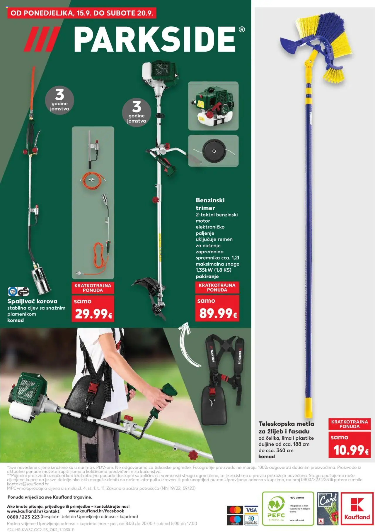 Kaufland katalog | vrijedi od 10.09.2025 | Stranica: 24 | Proizvodi: Metla, Trimer, Telefon, Parkside