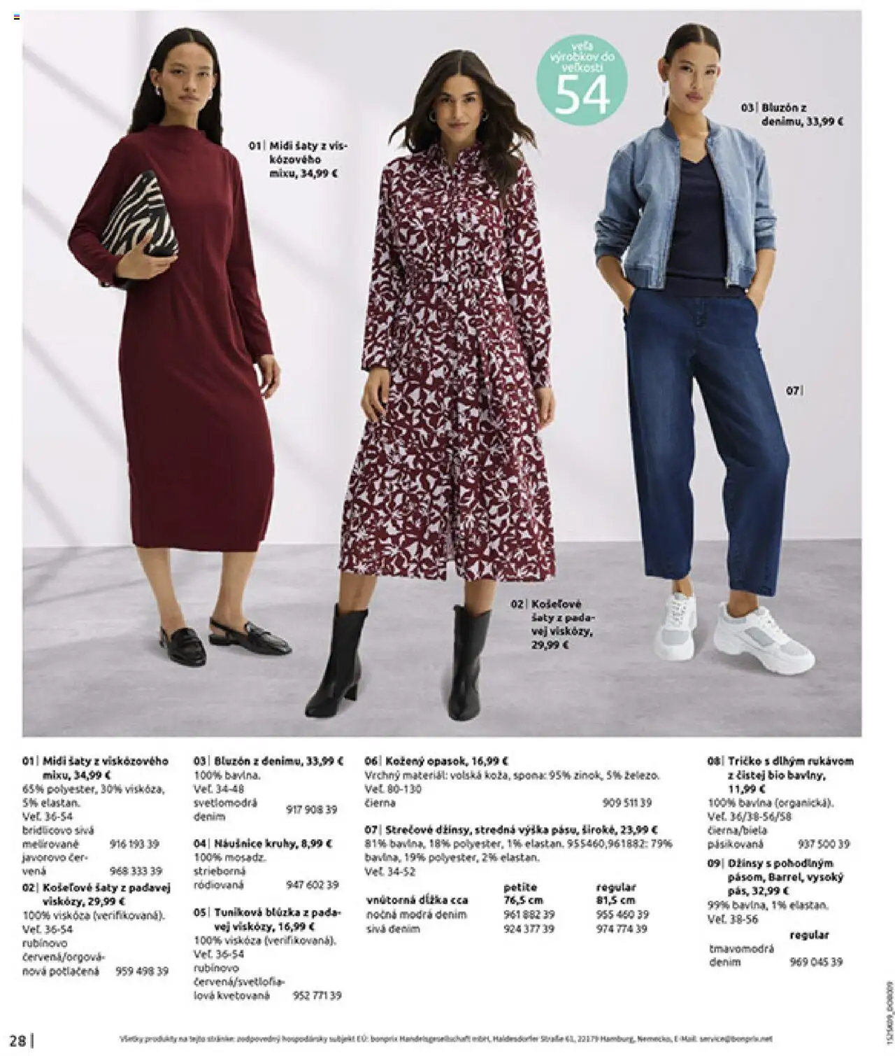 Nové Bonprix akcie – leták je platný od 23.09.2025 | Strana: 30 | Produkty: Šaty, Tričko, Blúzka