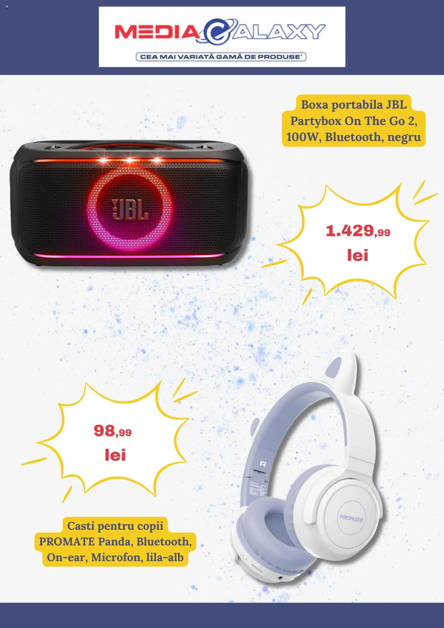 Noul catalog Media Galaxy – valabil de la 02.04.2026 | Pagină: 2 | Produse: Căști, Boxă portabilă