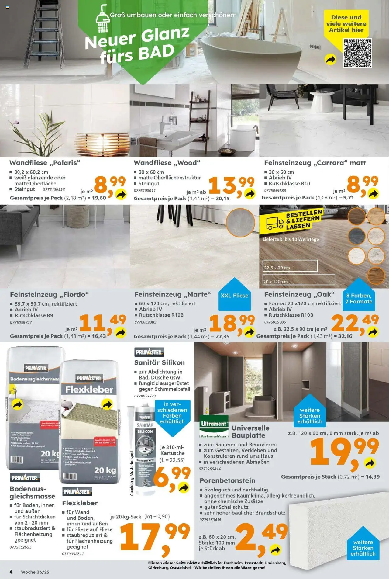 Globus Baumarkt prospekt Königsbrunn	 – gültig ab 31.08.2025 | Seite: 4 | Produkte: Bad, Dusche