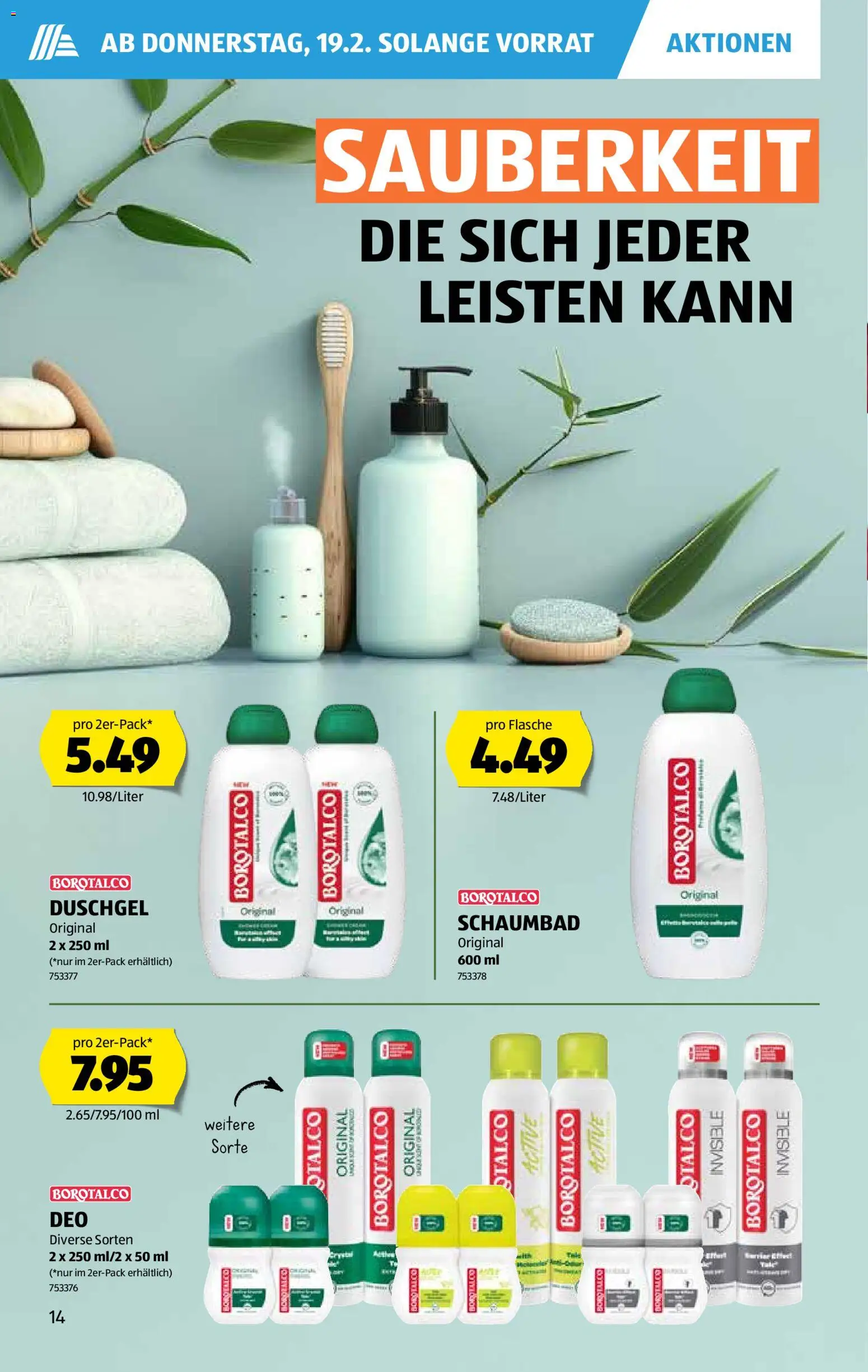 Aldi Aktionen – gültig ab 19.02.2026 | Seite: 15 | Produkte: Duschgel