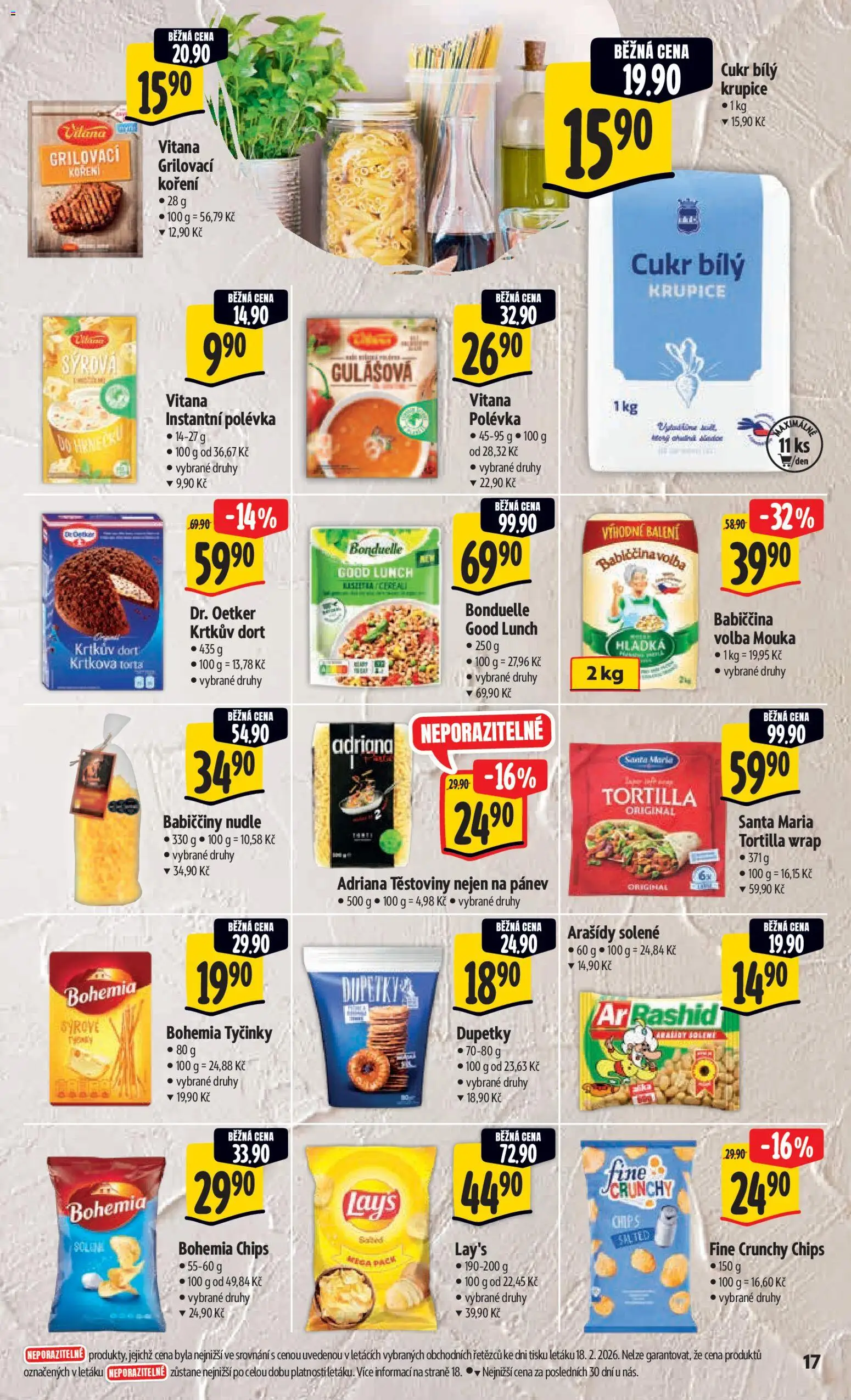 Albert leták - Hypermarket od 25.02.2026 | Strana: 23 | Produkty: Koření, Cukr, Lay's, Nudle