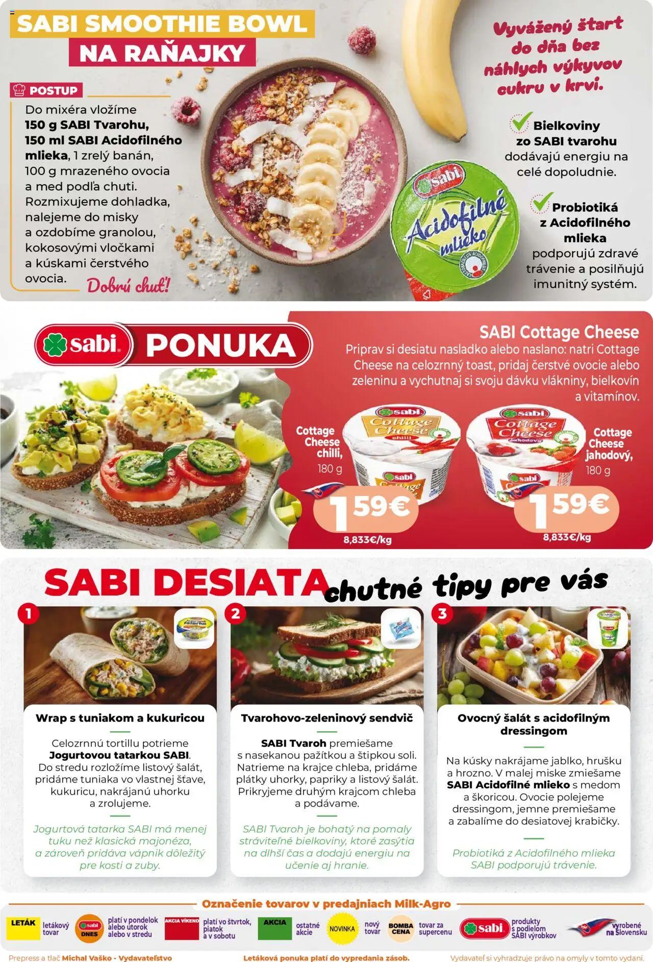 Milk Agro leták │ platný od 27.08.2025 | Strana: 2 | Produkty: Chilli, Šalát, Med, Sendvič