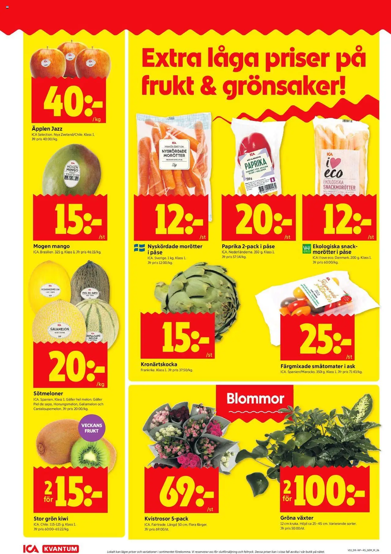 ICA Kvantum reklamblad aktuell från 11.08.2025 | Sida: 8 | Produkter: Galler, Äpplen, Kiwi, Kronärtskocka