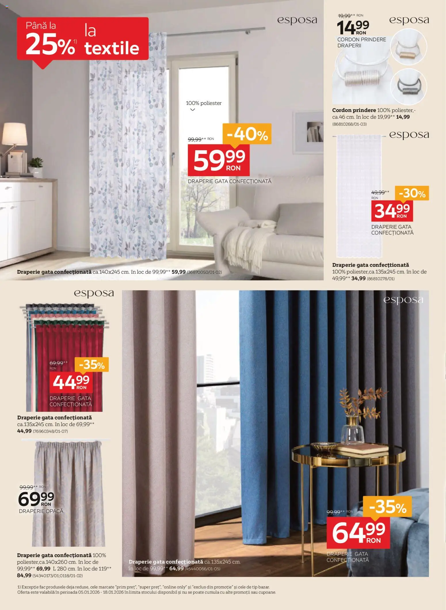 Noul catalog XXXLutz – valabil de la 05.01.2026 | Pagină: 14 | Produse: Draperii