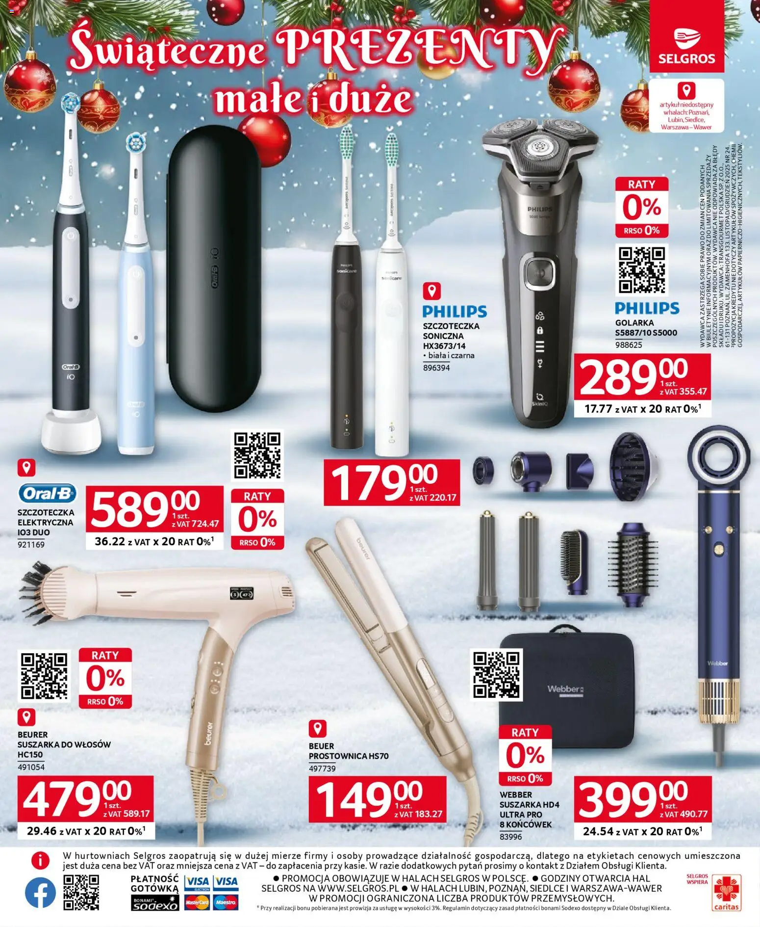 Selgros cash&carry Gazetka - Prezenty od 20.11.2025 | Strona: 18 | Produkty: Suszarka, Suszarka do włosów, Prostownica, Golarka