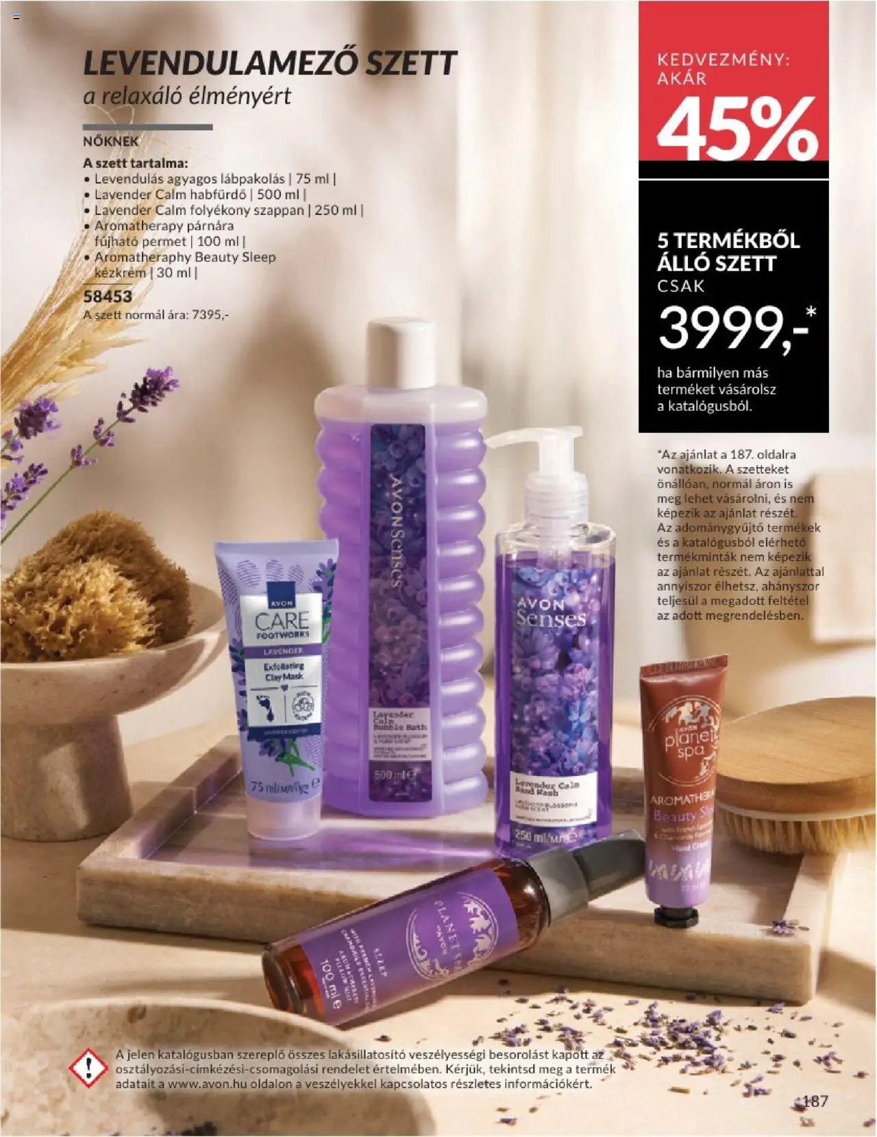 Avon akciós ujság - amely érvényes a következő dátumtól: 01.06.2025 | Oldal: 187 | Termékek: Habfürdő, Folyékony szappan, Kézkrém, Szappan