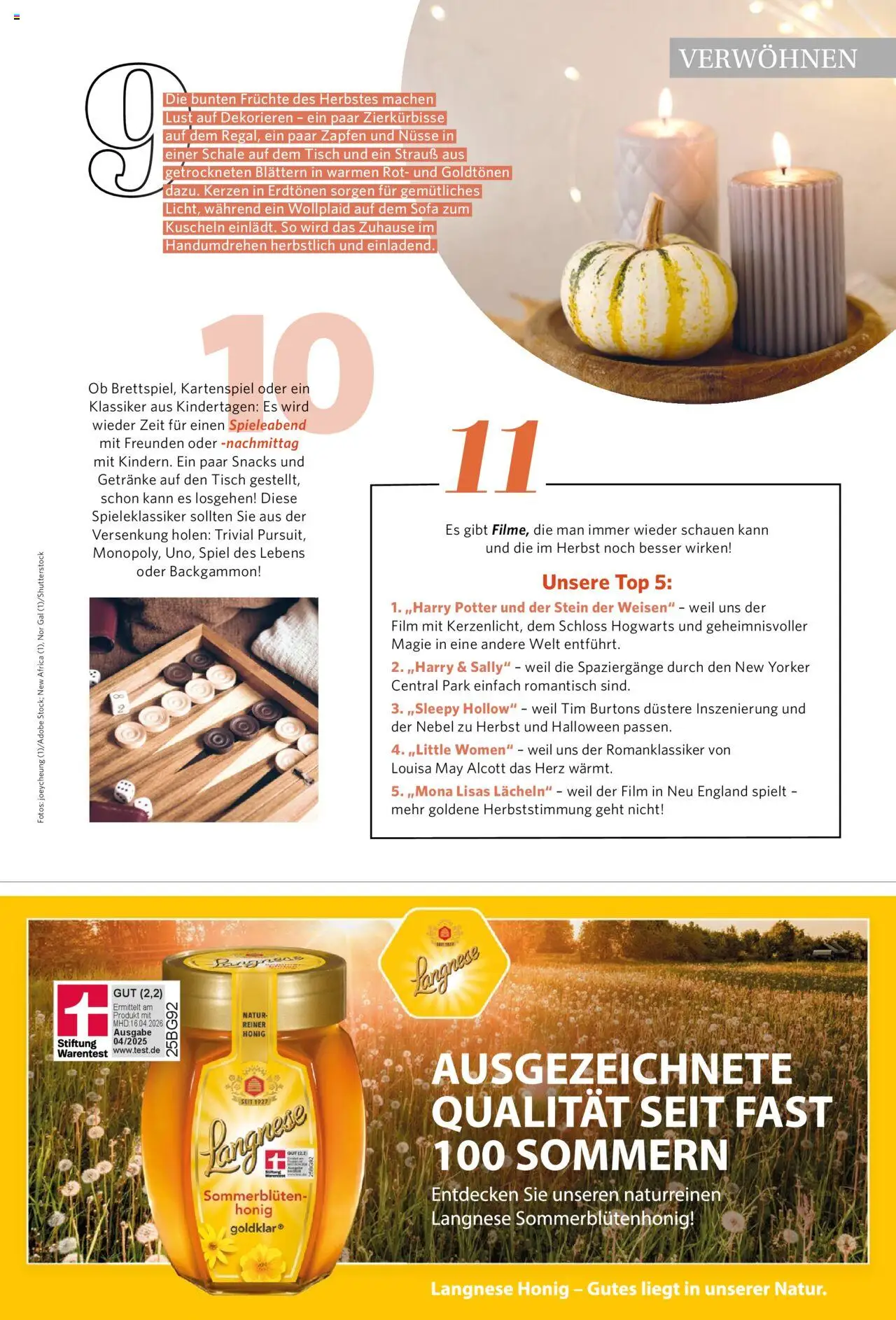 Combi myTime Oktober 2025 – gültig ab 01.10.2025 | Seite: 69 | Produkte: Spiel, Langnese, Tisch, Nüsse