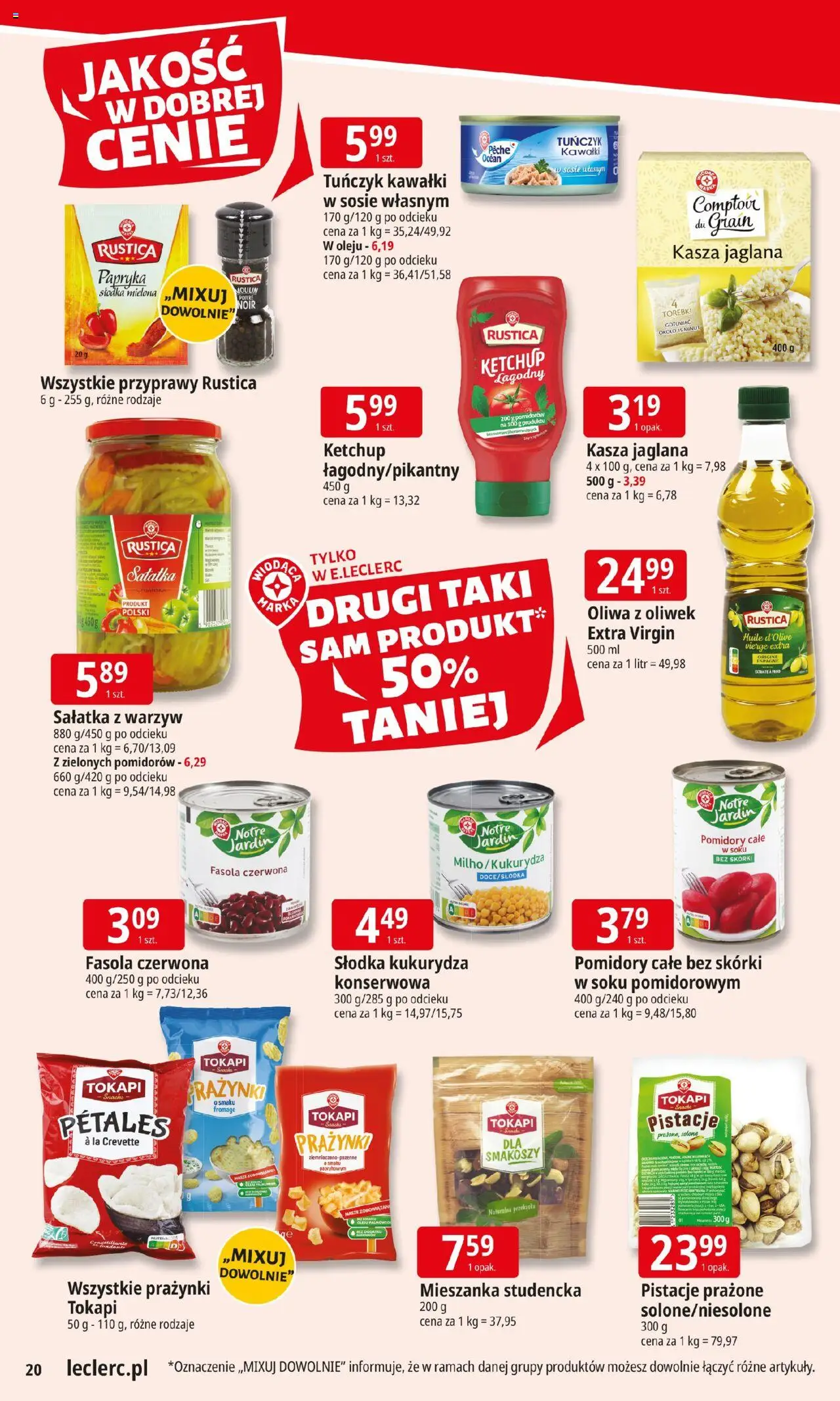 E.Leclerc Gazetka - Warszawa Ursynów od 08.09.2025 | Strona: 20 | Produkty: Papryka, Tuńczyk, Sałatka, Torebki