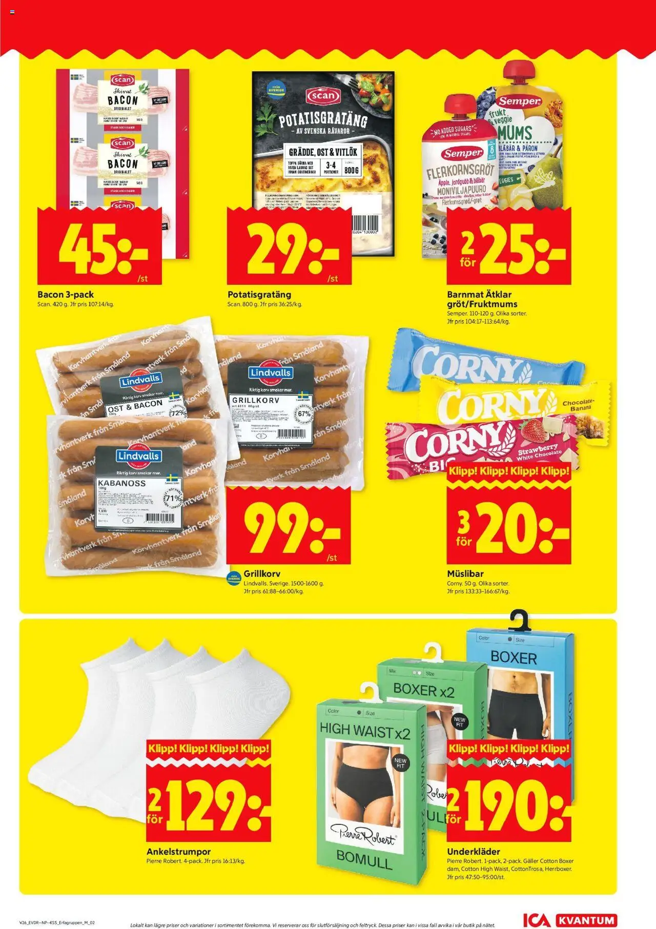ICA Kvantum reklamblad aktuell från 23.06.2025 | Sida: 7 | Produkter: Galler, Grillkorv, Potatisgratäng, Blåbär