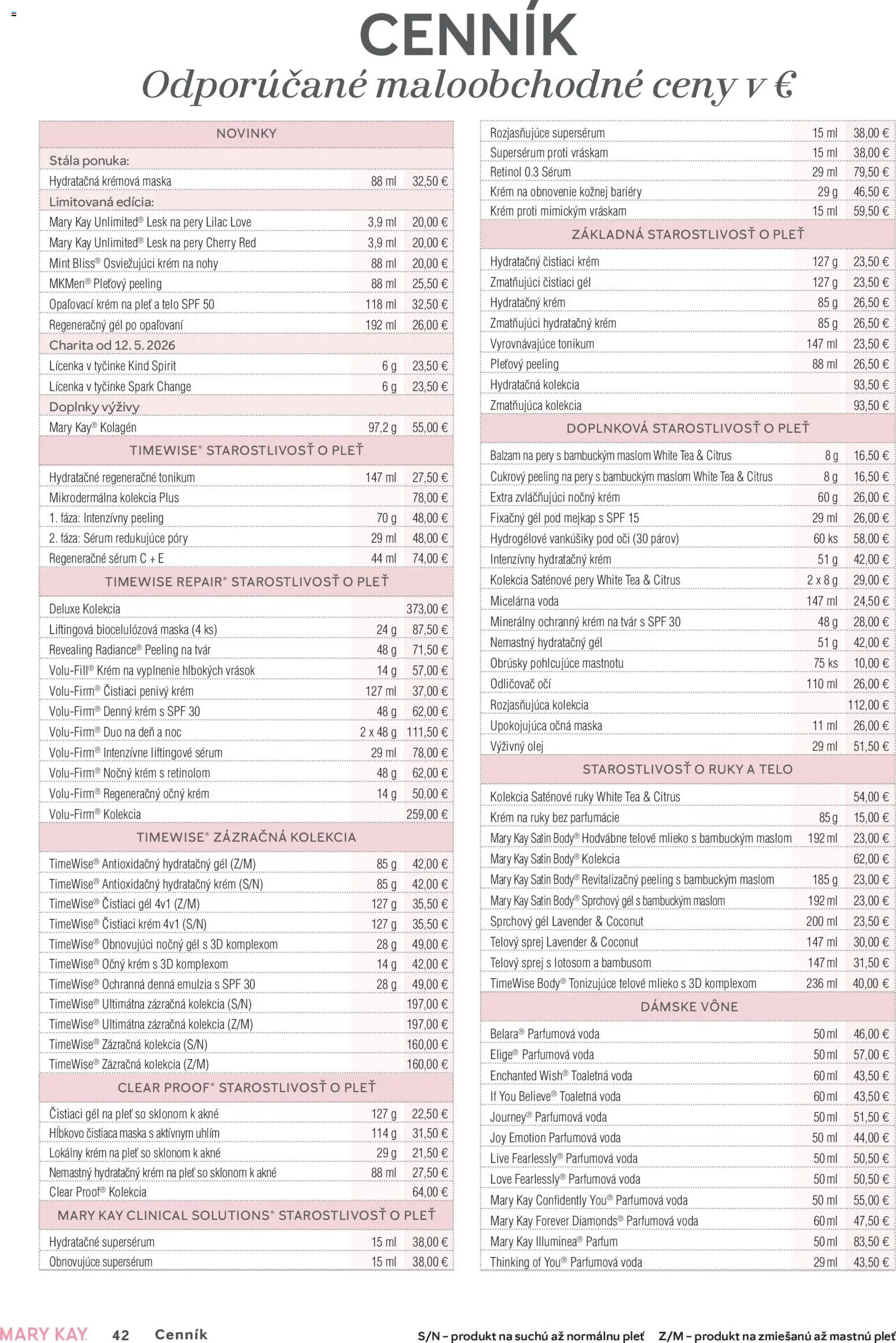 Nové Mary Kay akcie – leták je platný od 01.04.2026 | Strana: 42