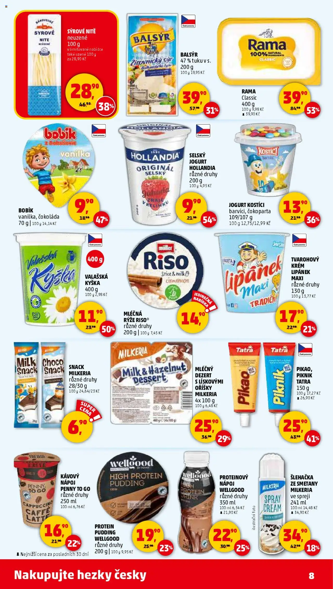 Penny Market leták - Čtvrtečník od 25.09.2025 | Strana: 8 | Produkty: Rýže, Krém, Protein pudding, Potraviny