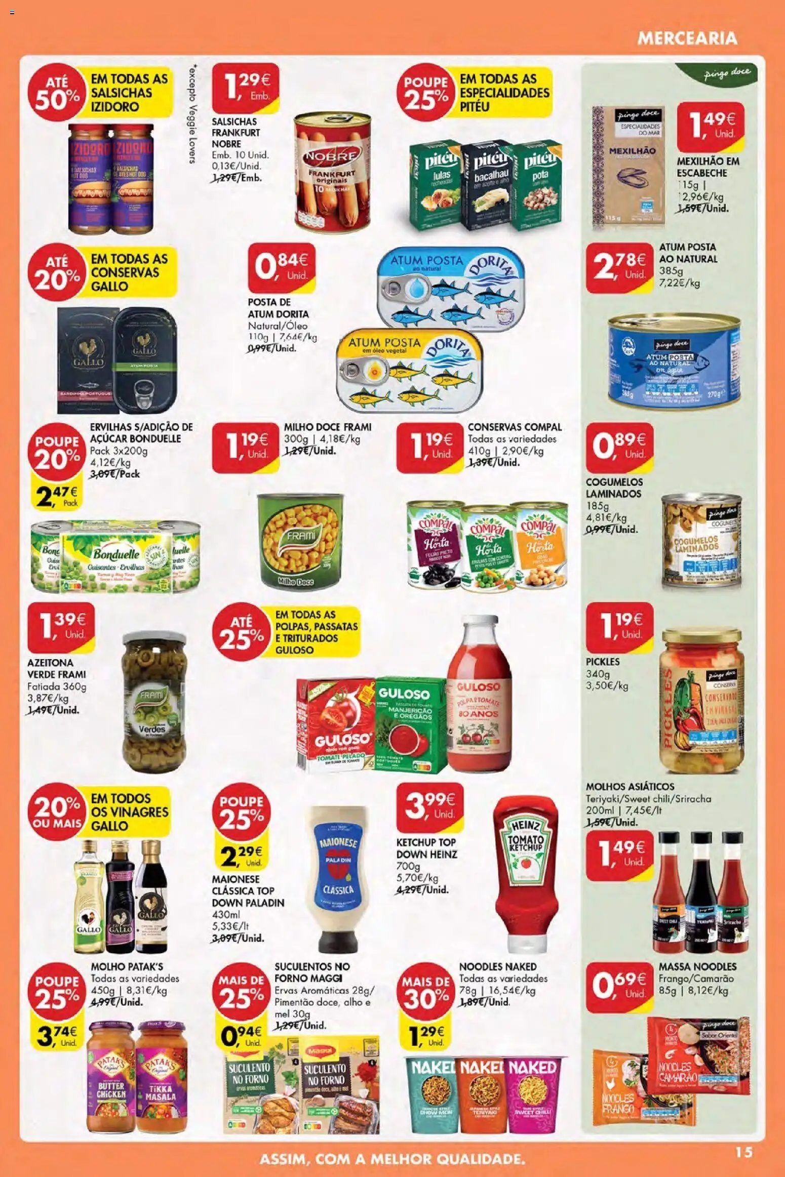 Pingo Doce Poupe Esta Semana Açores │ válido de 09.04.2026 | Página: 15 | Produtos: Top, Sriracha, Mel, Ketchup