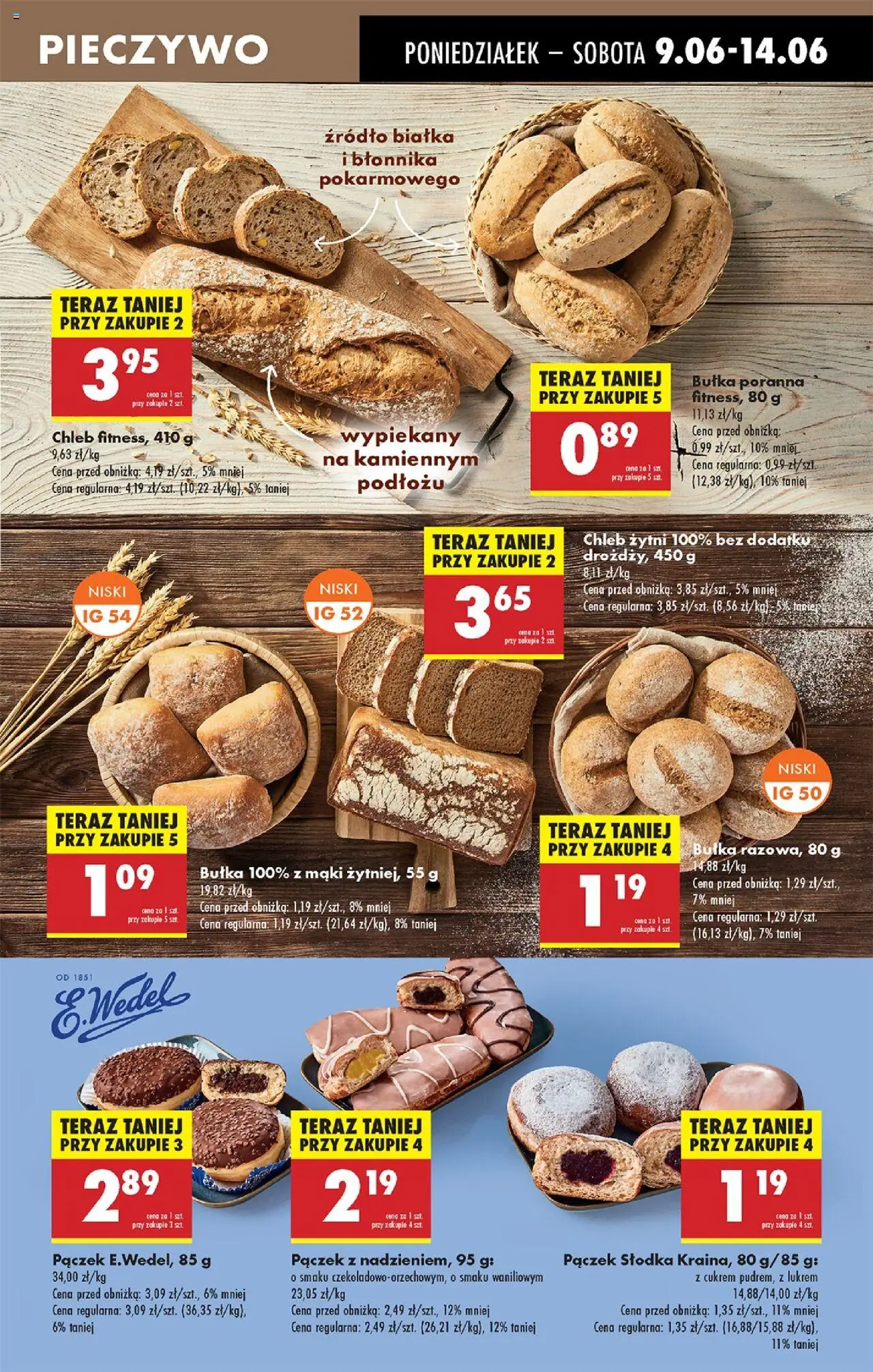 Biedronka gazetka od 09.06.2025 | Strona: 31 | Produkty: Chleb żytni, Bułka, Donut, Chleb