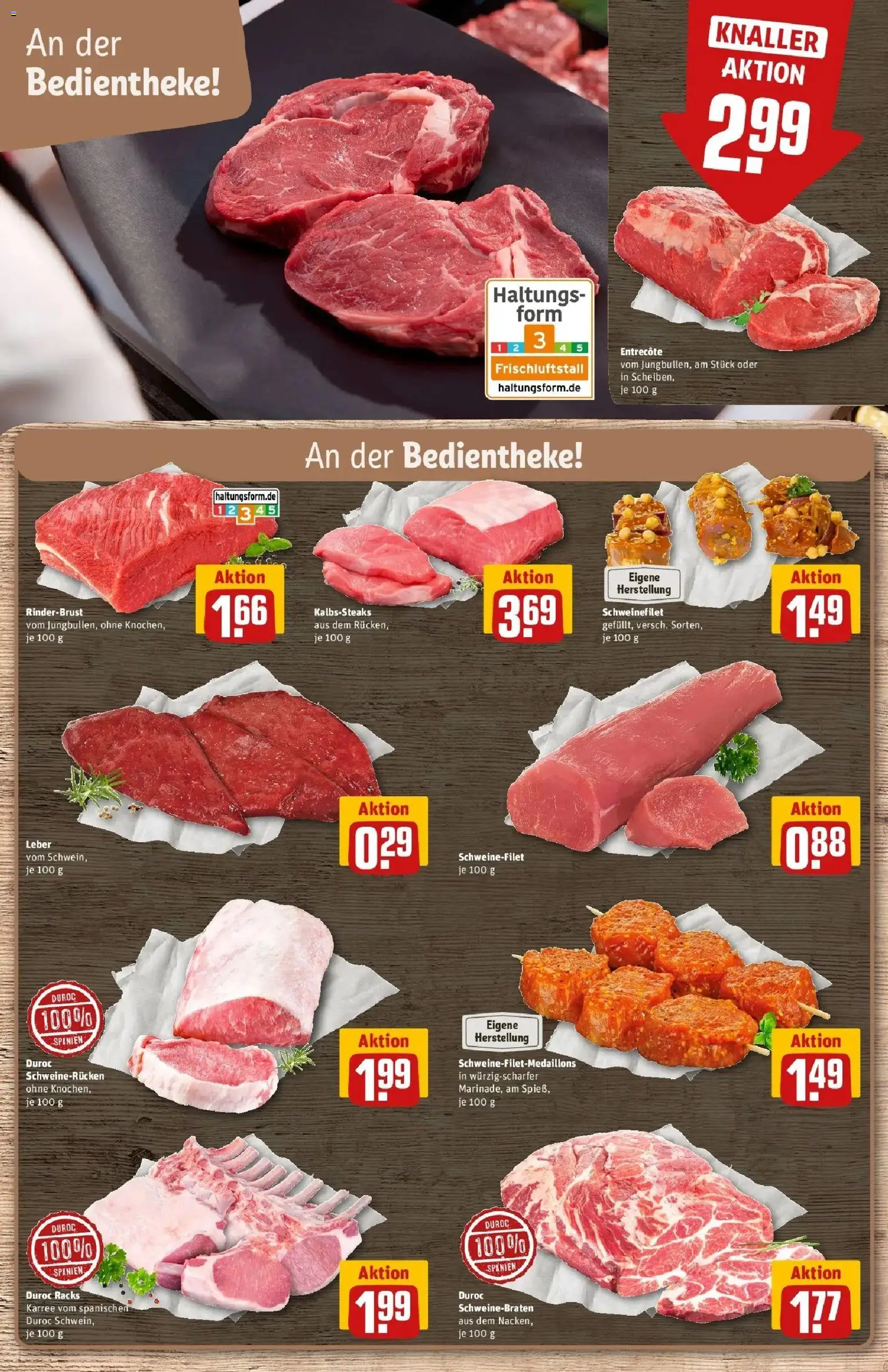 Rewe Prospekt Kiel	 – gültig ab 09.03.2026 | Seite: 9 | Produkte: Entrecote, Schweinefilet, Schweinerucken