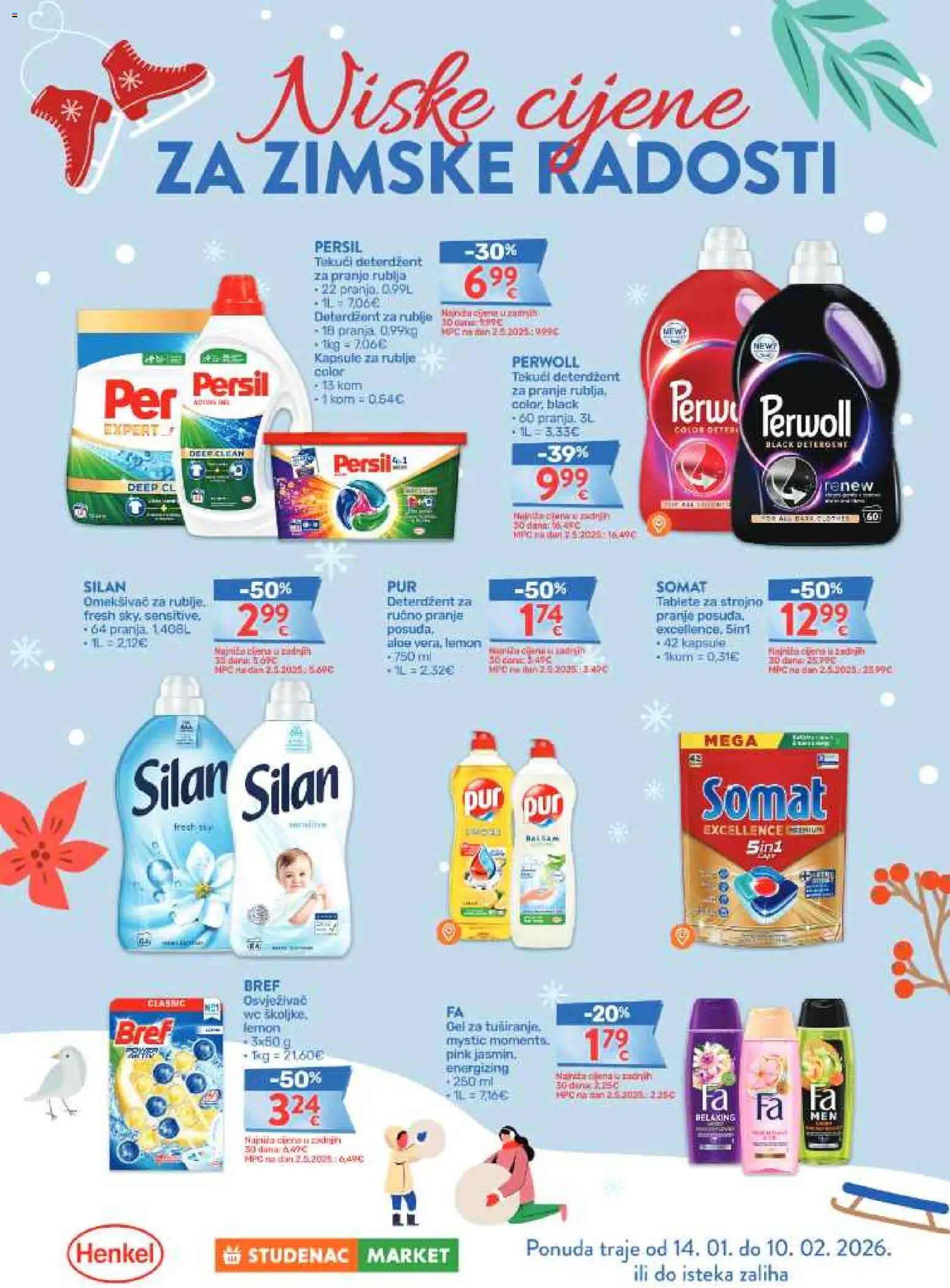 Studenac katalog | vrijedi od 14.01.2026 | Stranica: 31 | Proizvodi: Omekšivač, Deterdžent, Tekući deterdžent, Perwoll