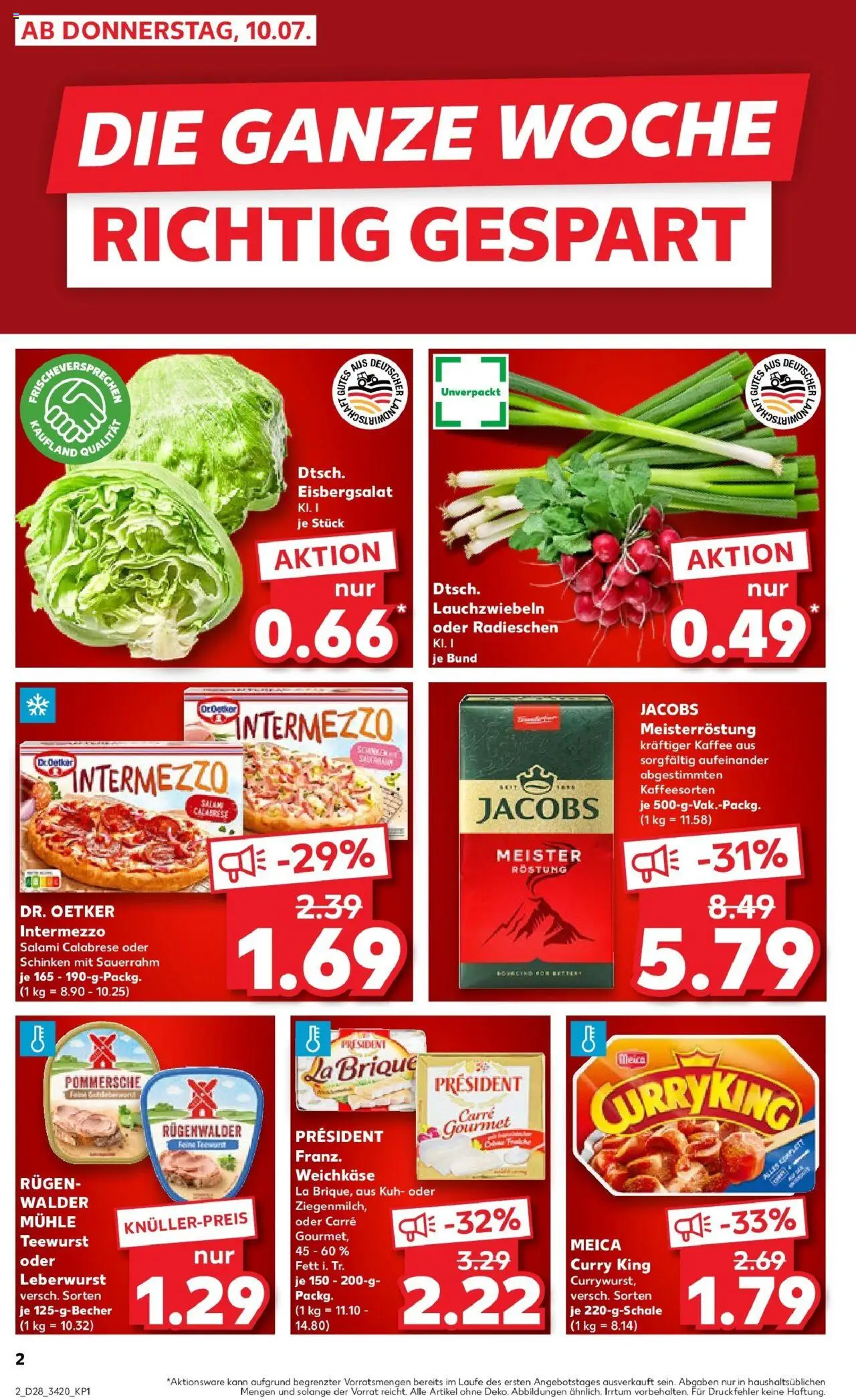 Kaufland prospekt Bitterfeld-Wolfen	 - gültig ab dem 13.07.2025 | Seite: 17 | Produkte: Mühle, Eisbergsalat, Salami, Schinken