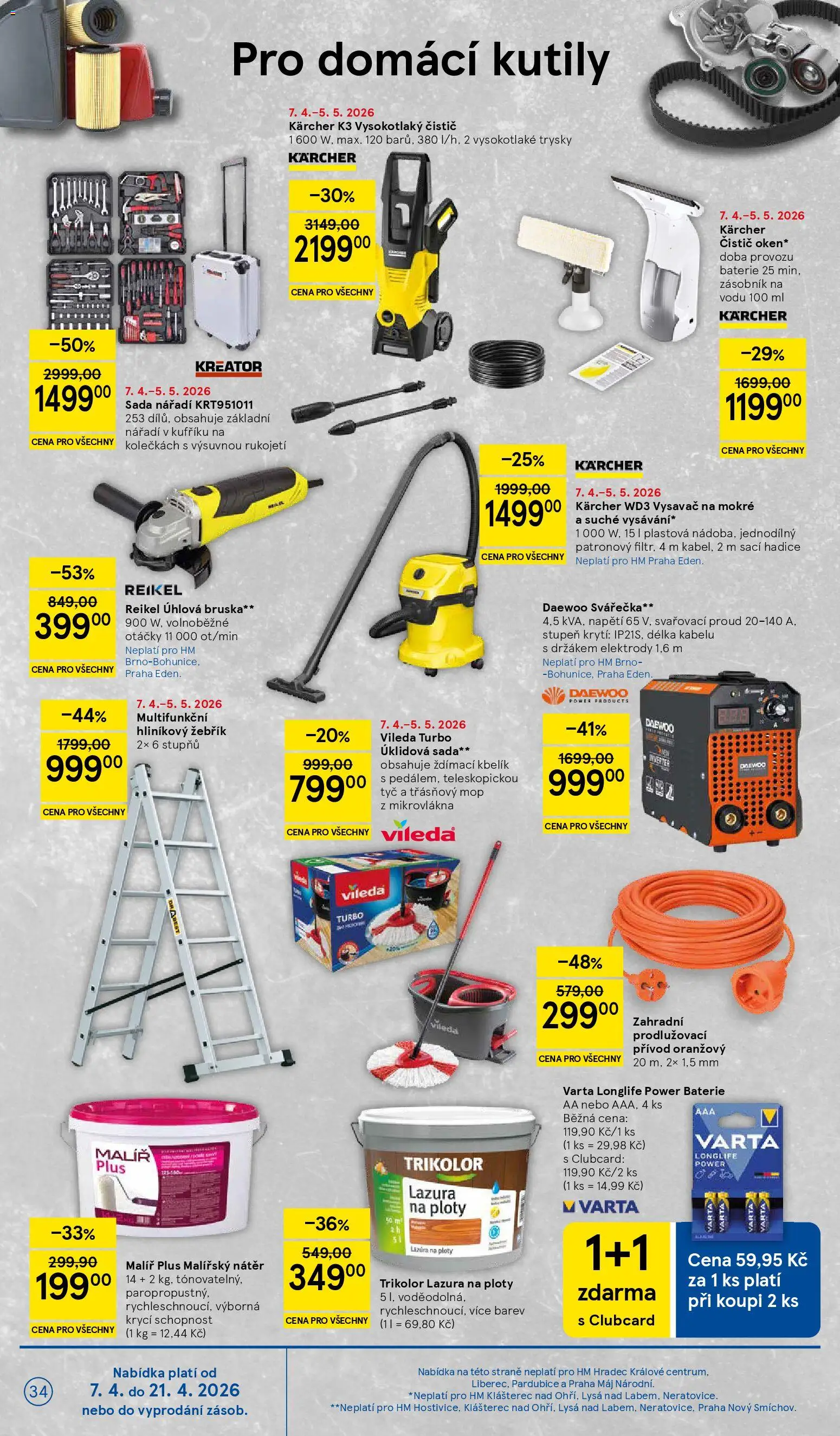 Tesco leták - Hypermarket od 07.04.2026 | Strana: 34 | Produkty: Zásobník, Svářečka, Nářadí, Baterie