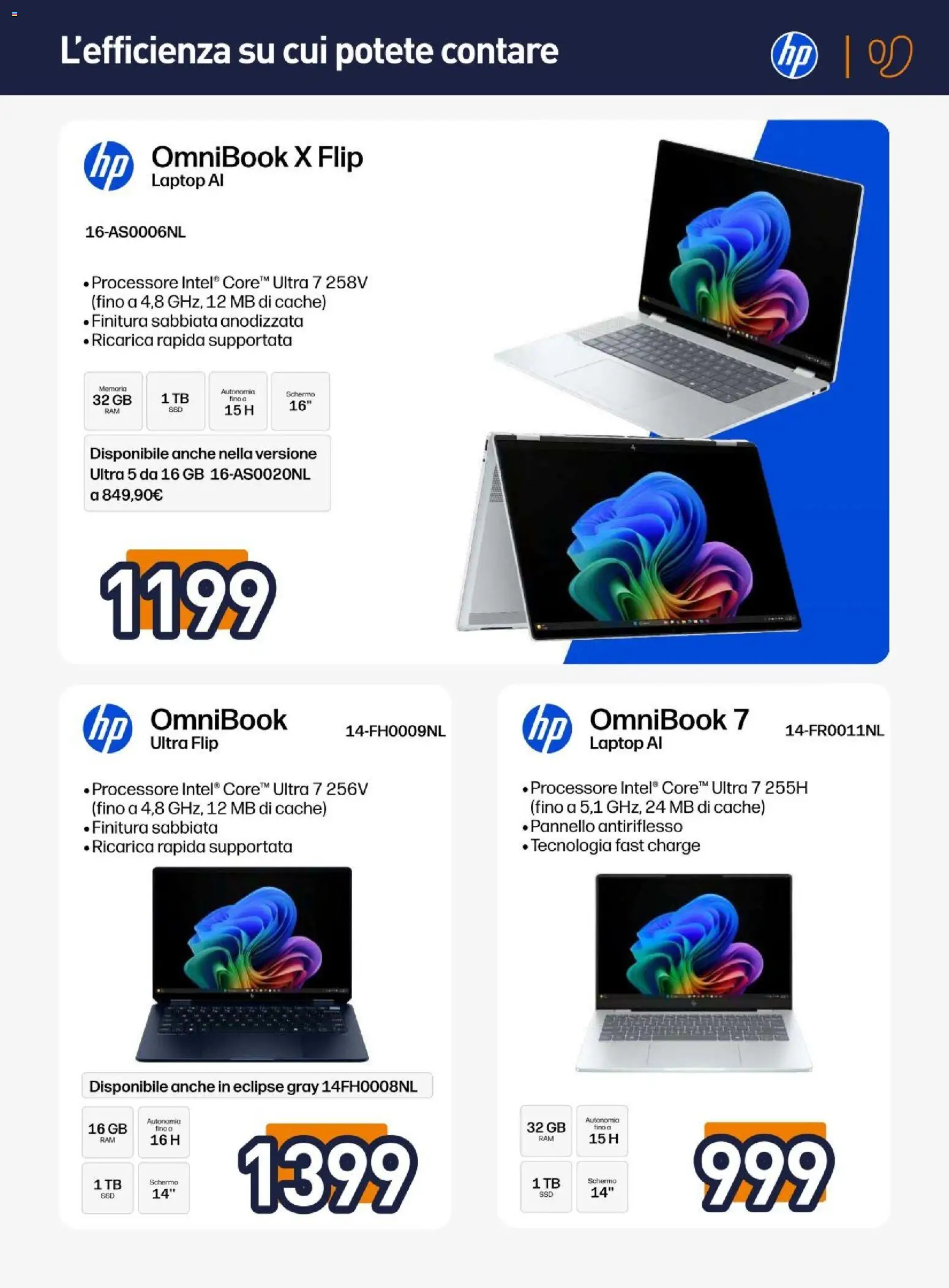 Volantino Unieuro del 16.02.2026 | Pagina: 9 | Prodotti: Schermo, Laptop