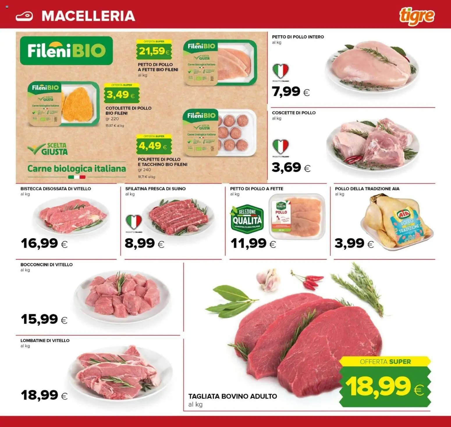 Volantino Tigre del 26.03.2026 | Pagina: 9 | Prodotti: Petto di Pollo, Pollo, Vitello, Polpette
