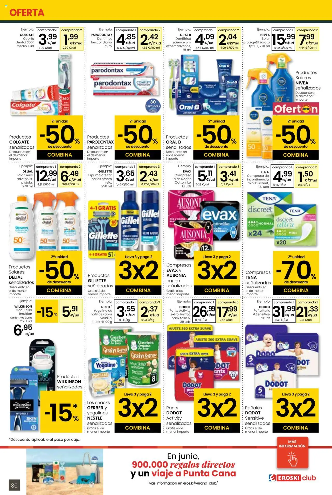 Eroski - Para conquistarte │ válido desde el 12.06.2025 | Página: 36 | Productos: Cepillo, Espuma de afeitar, Γλυφιτζούρι