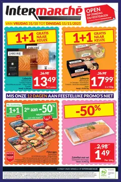 Intermarché - Mis onze 12 dagen aan feestelijke promo’s niet - Voorbeeld van een folder van Intermarché, geldig van 31.10.2025 | Pagina: 4 | Producten: Zalm, Kaart