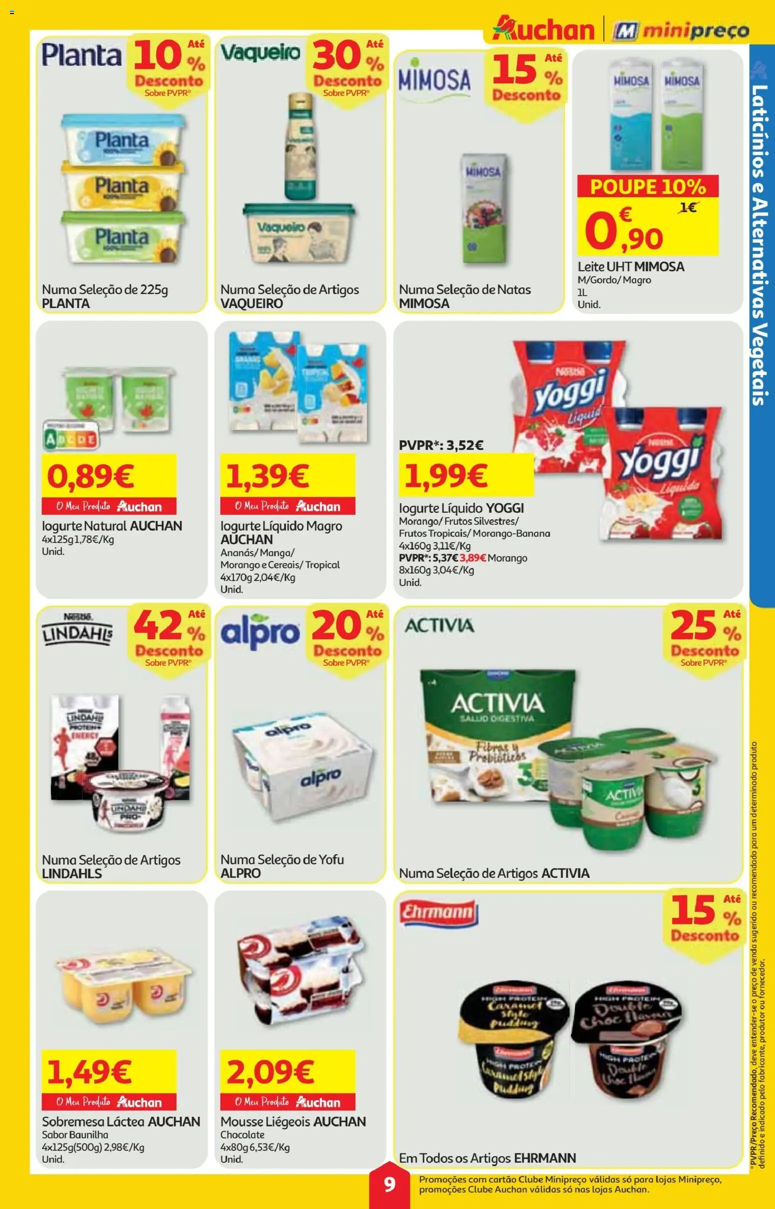 Minipreço folheto │ válido de 25.12.2025 | Página: 9 | Produtos: Probióticos, Leite, Chocolate, Natas