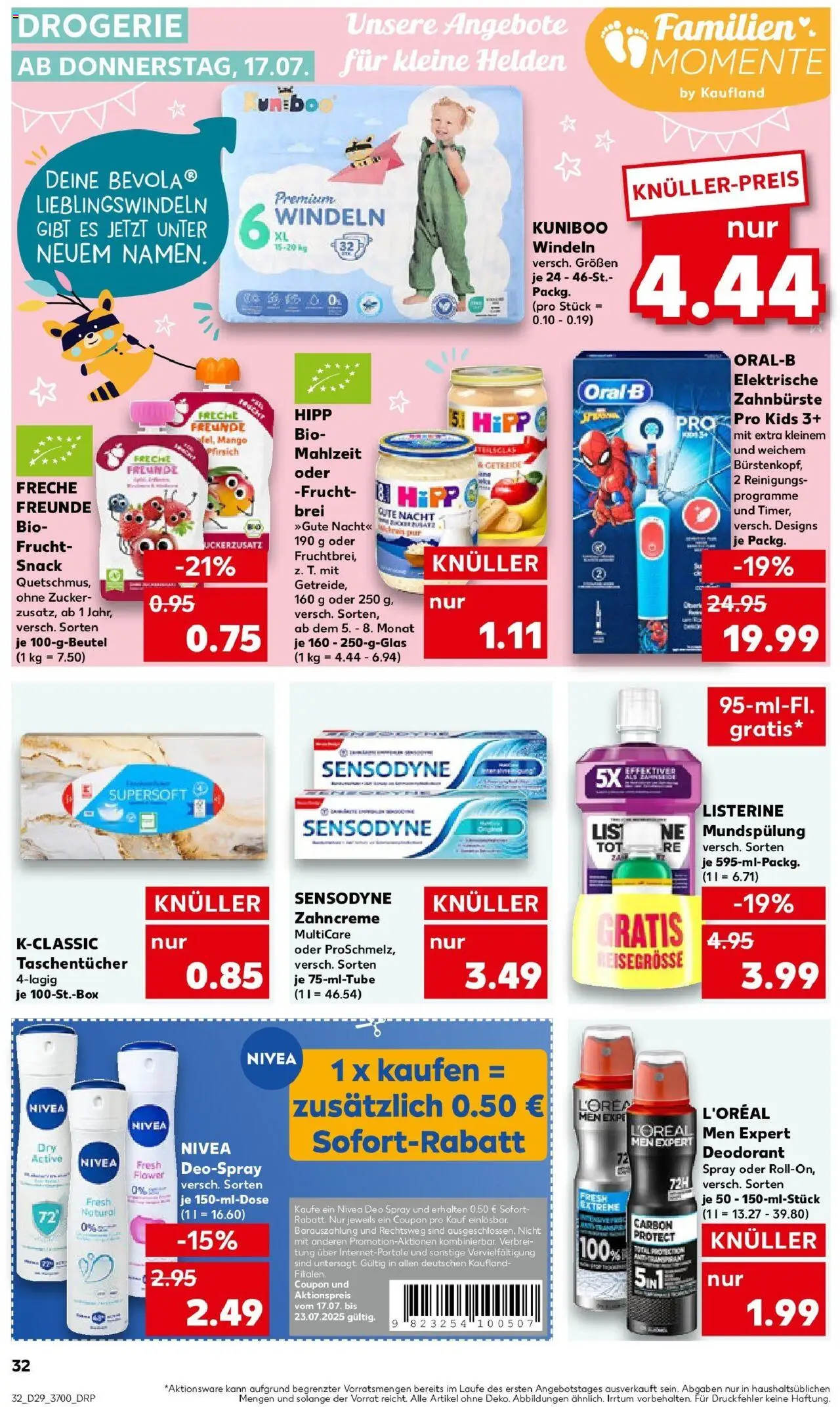 Kaufland prospekt Neubrandenburg	 - gültig ab dem 16.07.2025 | Seite: 32 | Produkte: Deodorant, Zucker, Mango, Getreide