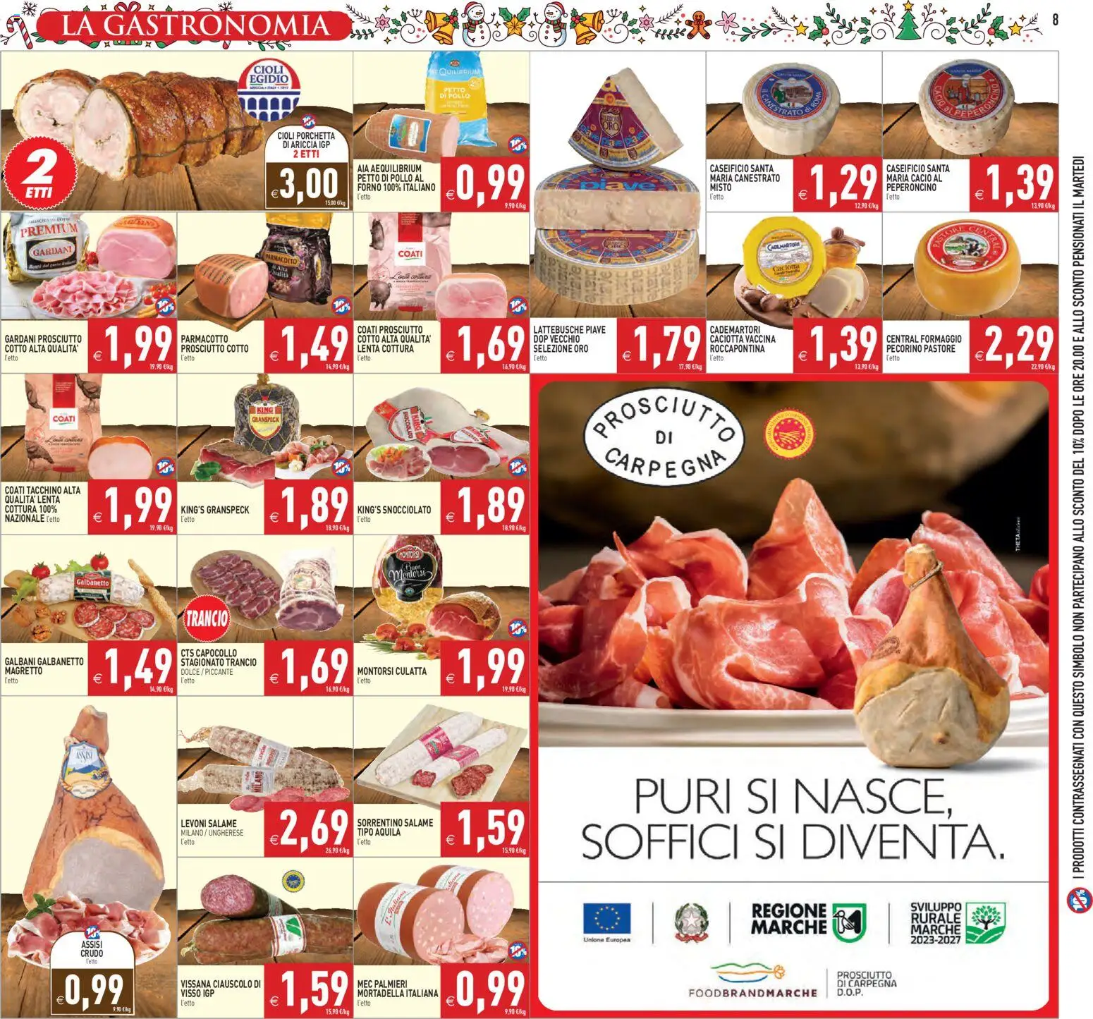 Volantino PIM Supermercati del 27.11.2025 | Pagina: 8 | Prodotti: Petto di Pollo, Prosciutto Cotto, Pollo, Prosciutto