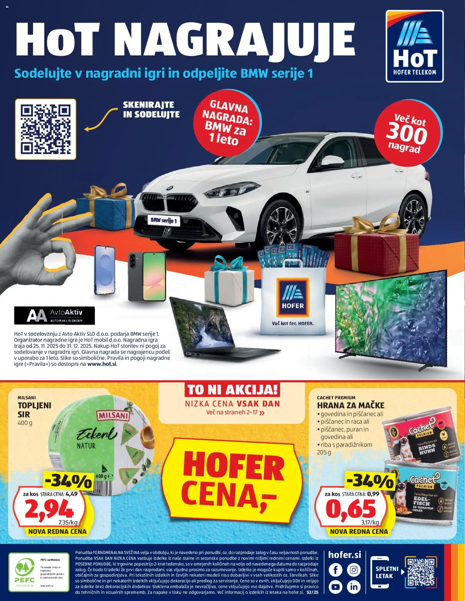 Novi Hofer katalog ponudbe – veljaven od 18.12.2025 | Stran: 32 | Izdelki: Hrana za mačke, Igra, Sir, Riba