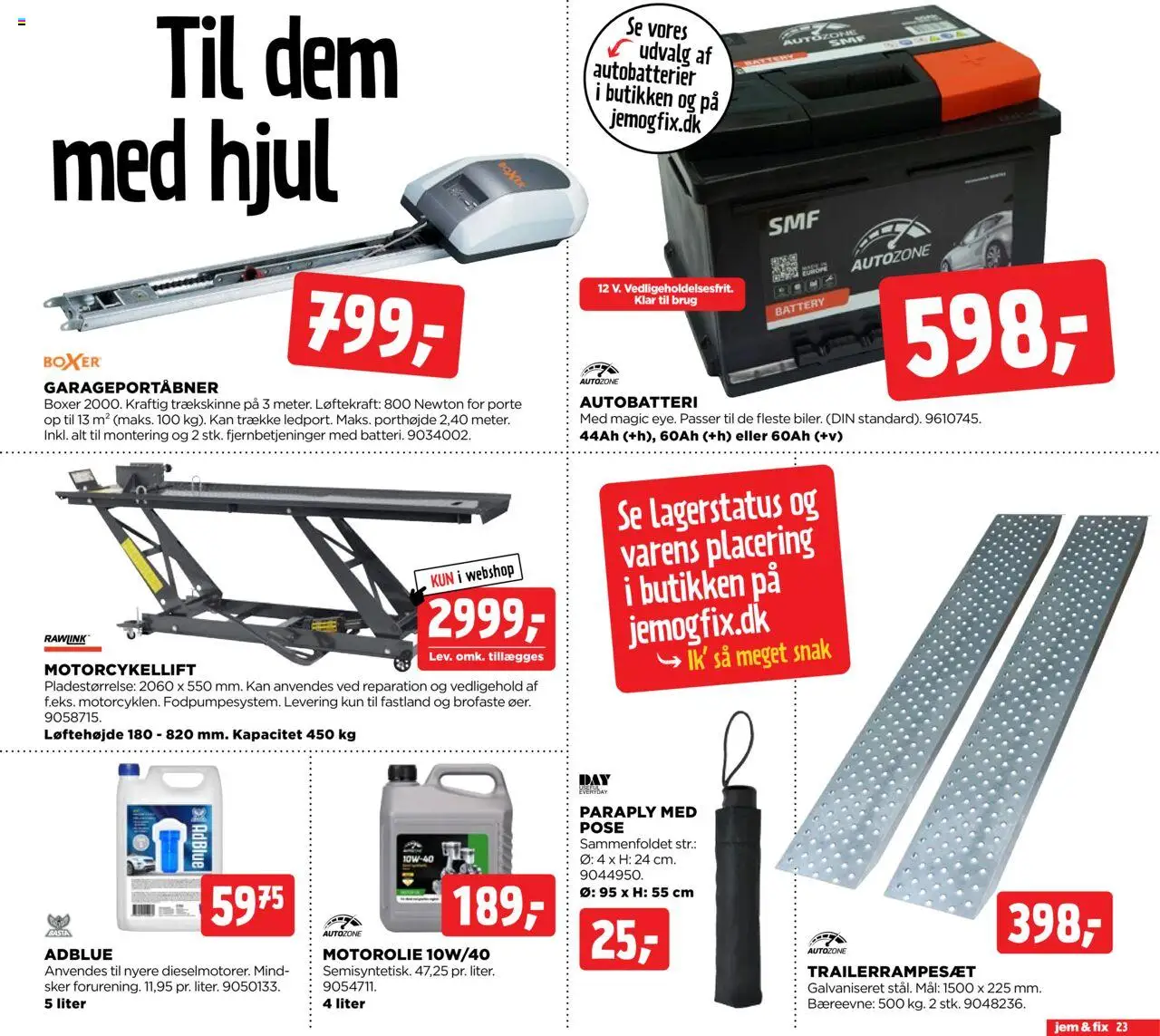 Jem & fix Tilbudsavis gyldig fra 17.08.2025 | Side: 23 | Produkter: Pasta, Paraply