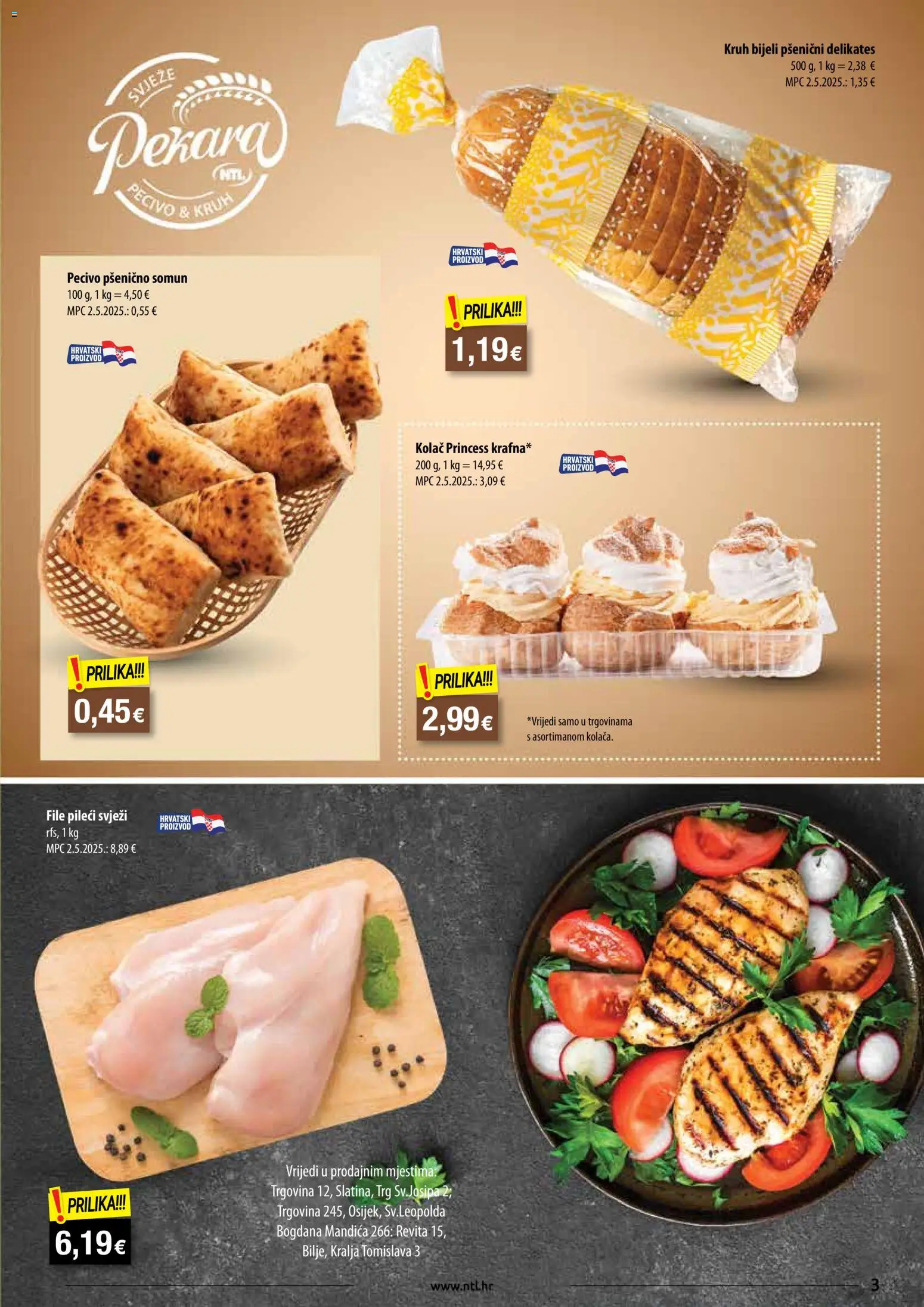 NTL katalog | vrijedi od 29.10.2025 | Stranica: 3 | Proizvodi: Somun, Kruh, Pecivo