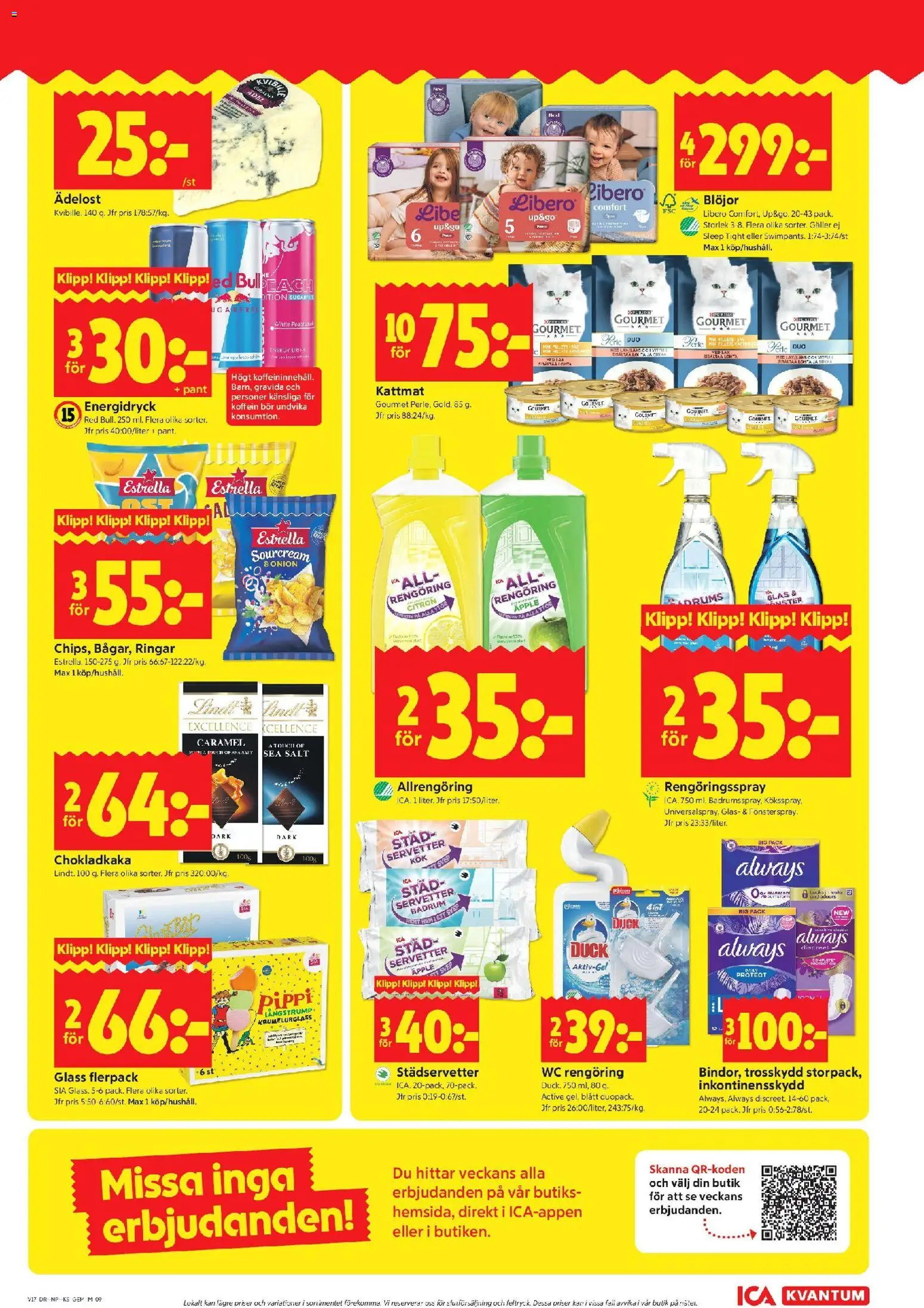 ICA Kvantum reklamblad aktuell från 20.04.2026 | Sida: 9 | Produkter: Allrengöring, Äpple, Kattmat, Citron