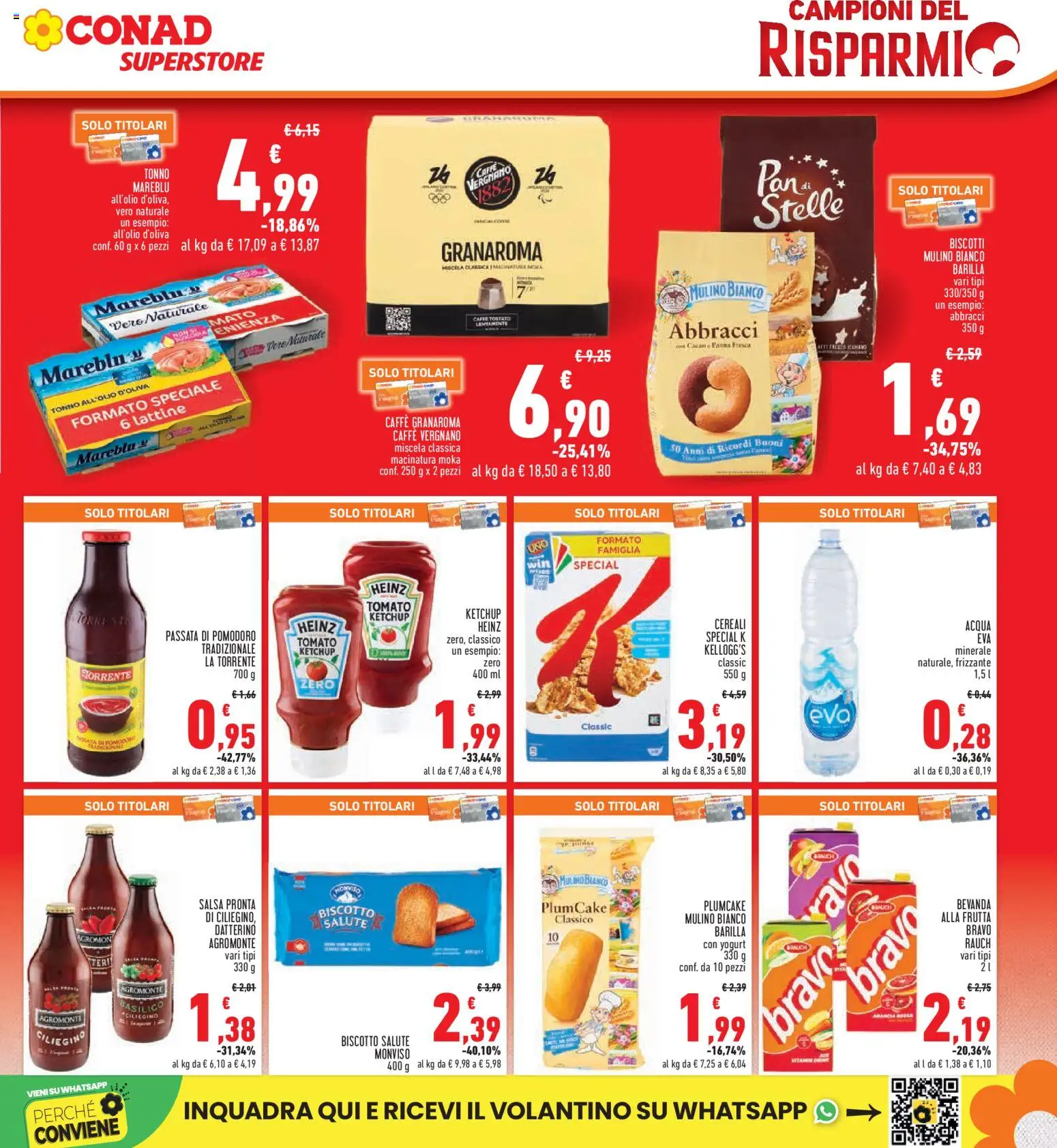 Volantino Conad del 27.12.2025 | Pagina: 3 | Prodotti: Caffè, Cereali, Ketchup, Tonno