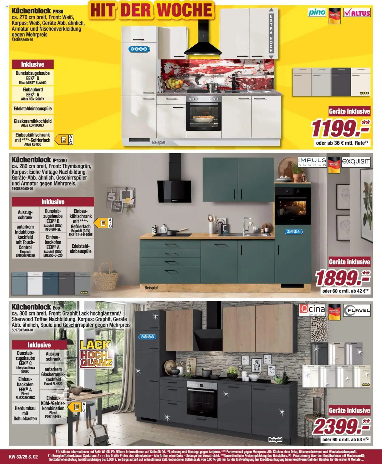 Poco Prospekt 	 - gültig ab dem 09.08.2025 | Seite: 2 | Produkte: Kühlschrank, Armatur, Backofen, Kuchen