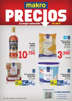 Makro - Precios Centro │ válido desde el 07.04.2025 | Página: 1 | Productos: Ron, Crema, Bolsa, Bandeja