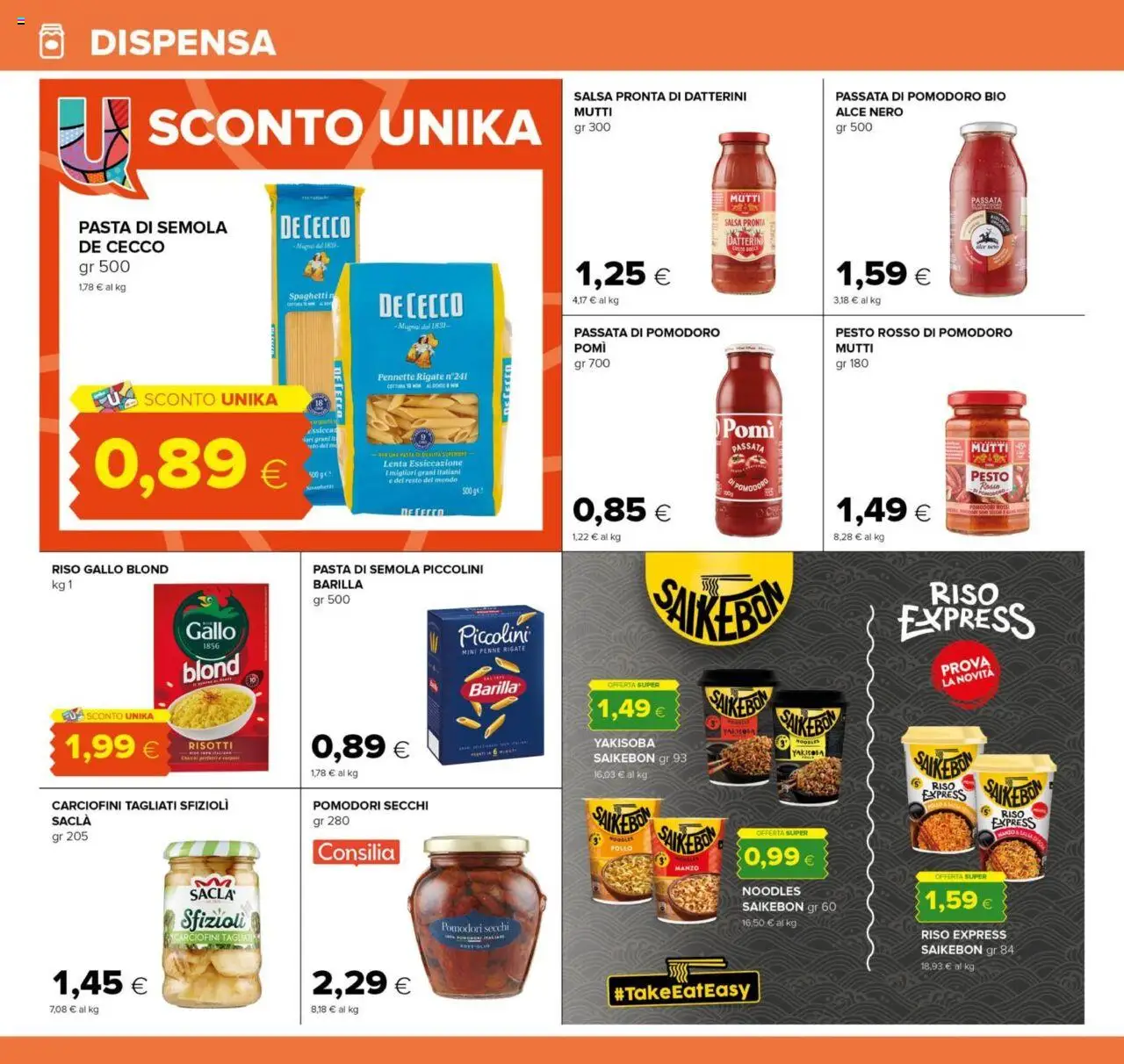 Volantino Oasi del 13.09.2025 | Pagina: 14 | Prodotti: Pesto, Passata di pomodoro, Mutti passata, Penne