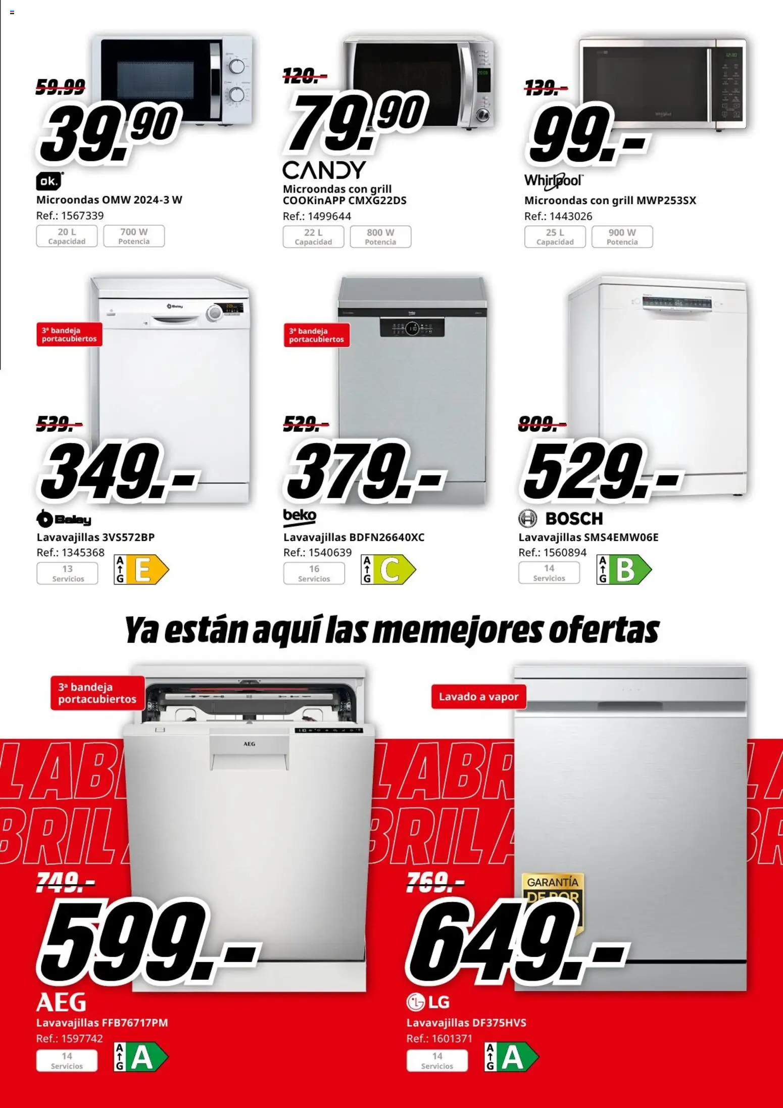 Media Markt folleto │ válido desde el 23.04.2026 | Página: 15 | Productos: Lavavajillas, Bandeja
