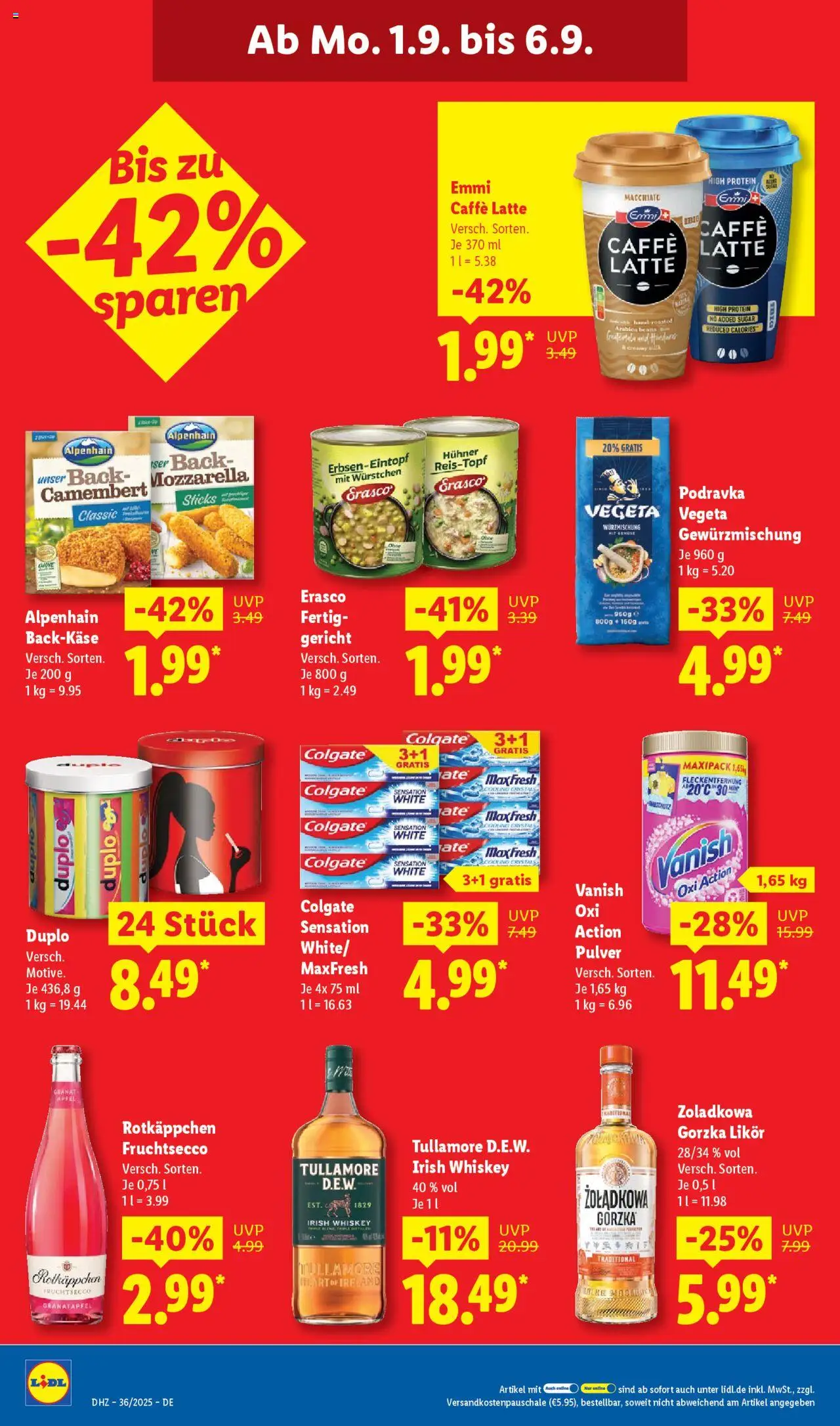 Lidl Prospekt 	 - gültig ab dem 01.09.2025 | Seite: 20 | Produkte: Mozzarella, Äpfel, Erasco, Whiskey