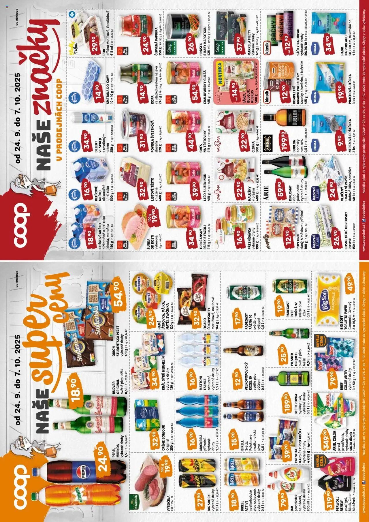 Coop leták - Západočeský region od 24.09.2025 | Strana: 4 | Produkty: Mattoni, Kozel 10, Studentská pečeť, Kuskus